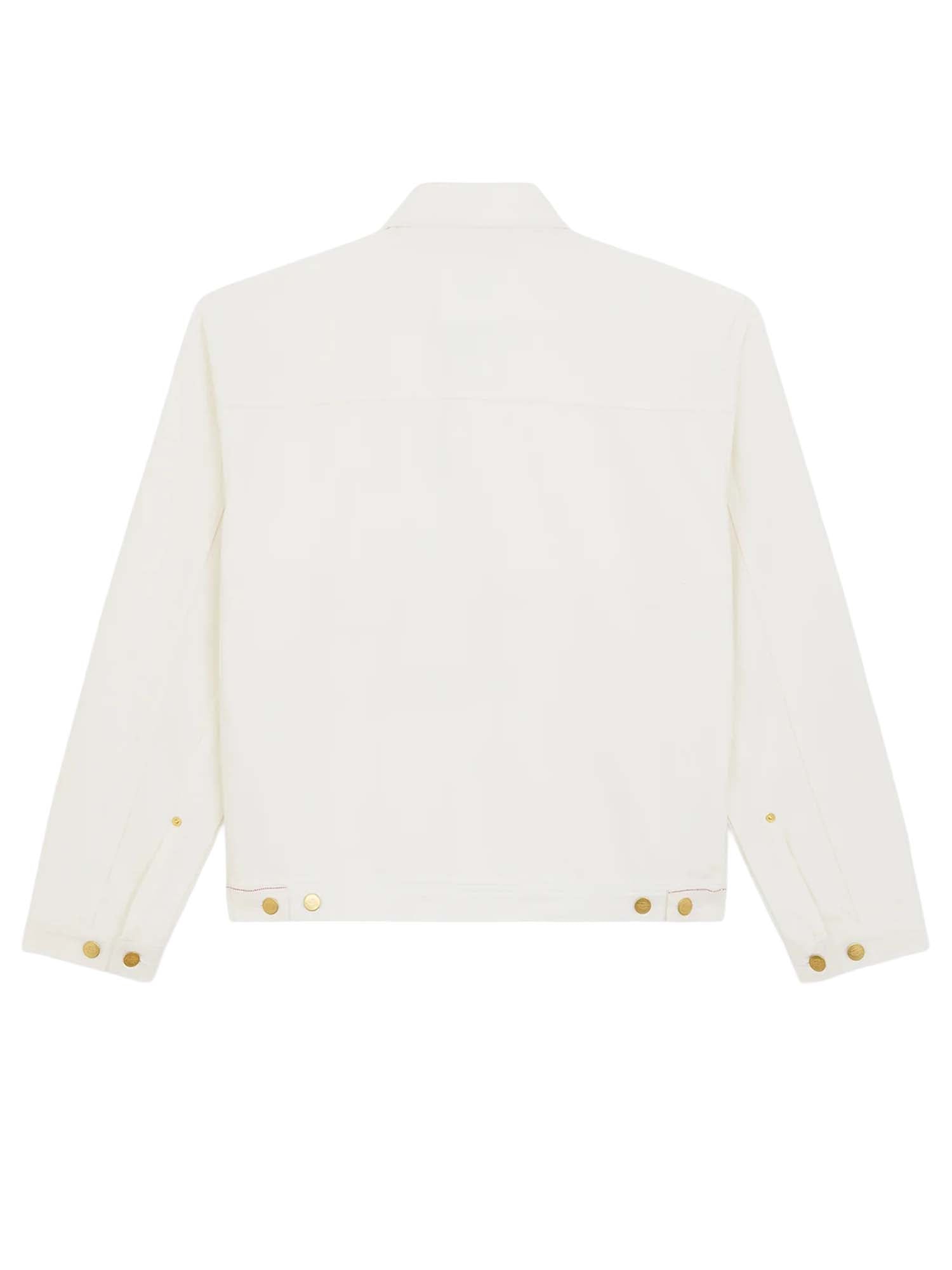 Dickies Giacca trucker in denim con pieghe Bianco