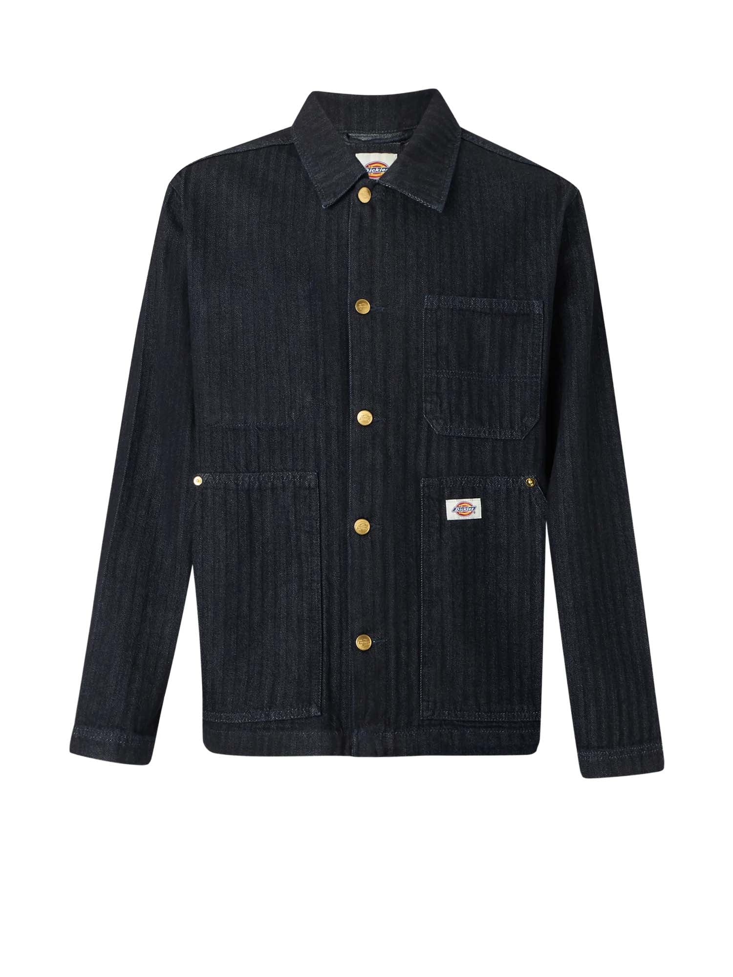 Dickies Giacca Selvedge Herringbone Barn Blu