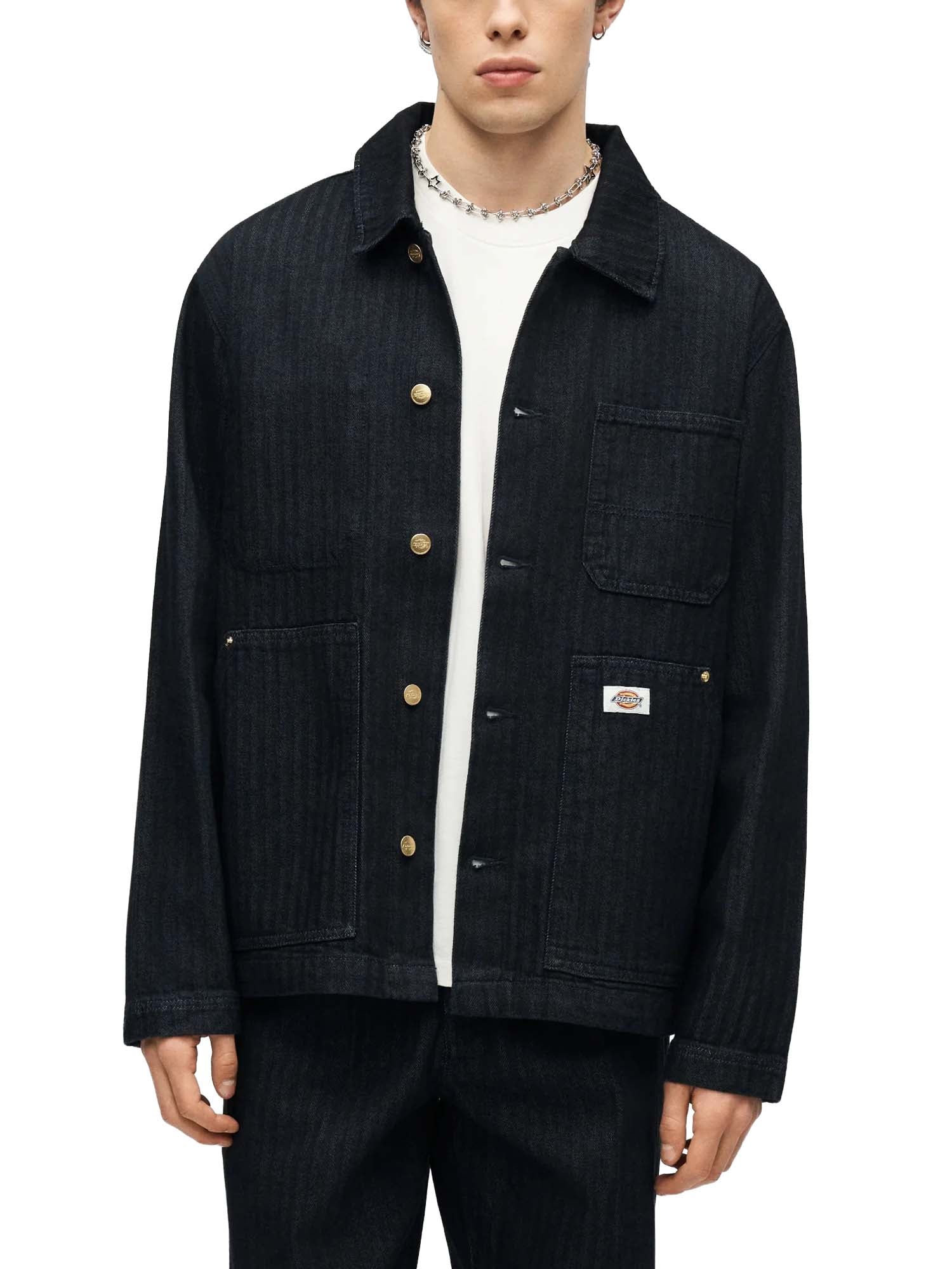 Dickies Giacca Selvedge Herringbone Barn Blu