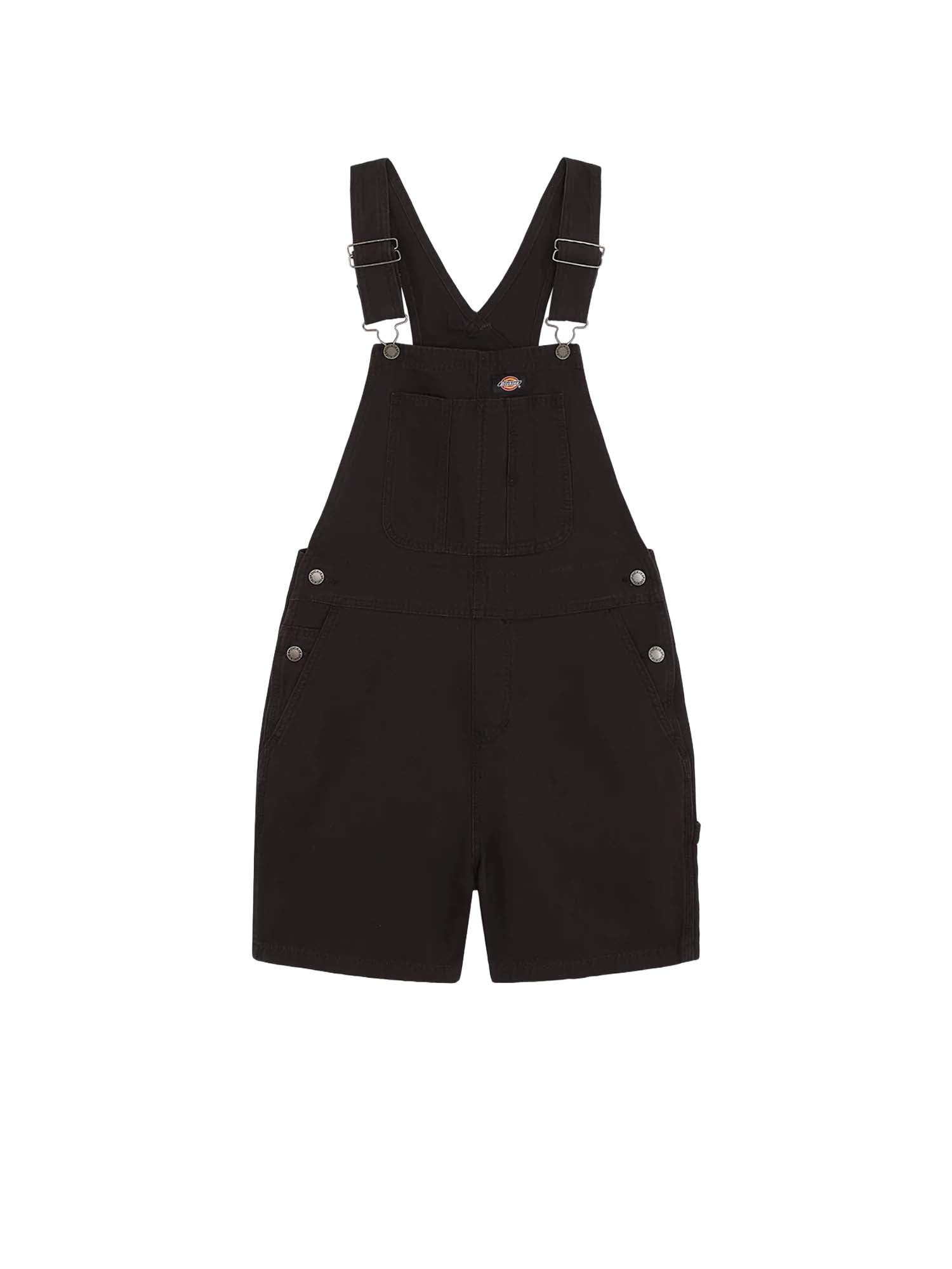 Dickies Salopette corta in canvas leggera Nero
