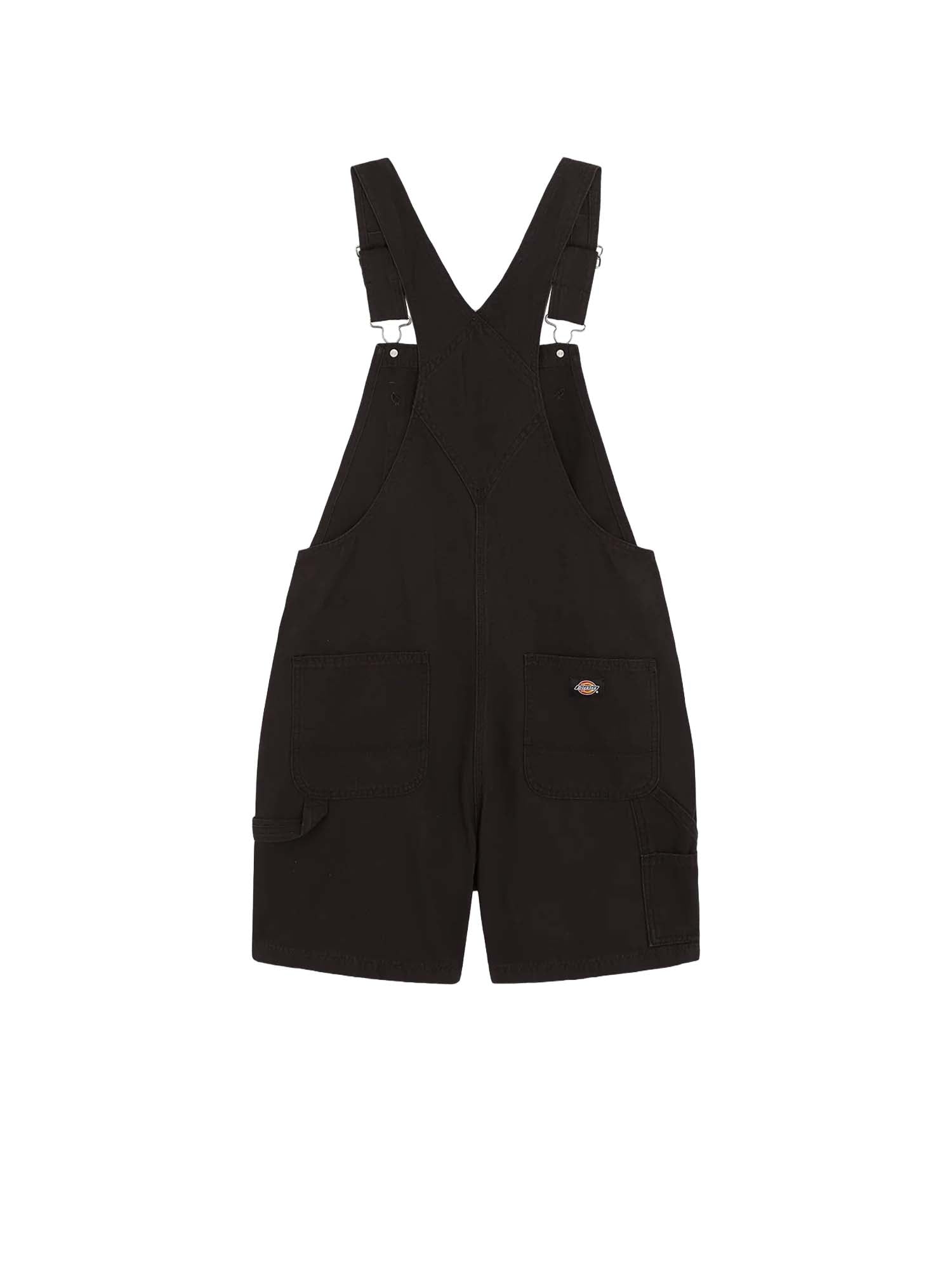 Dickies Salopette corta in canvas leggera Nero