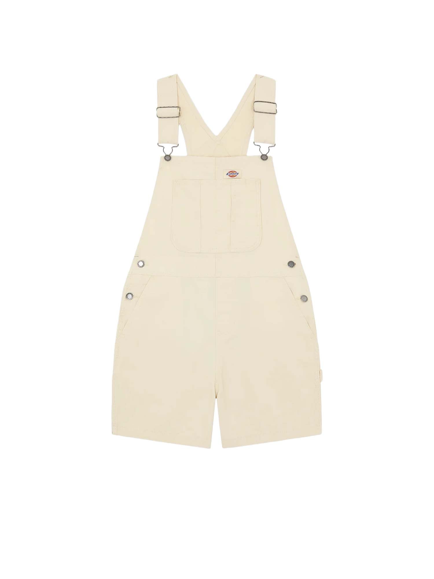 Dickies Salopette corta in canvas leggera Beige