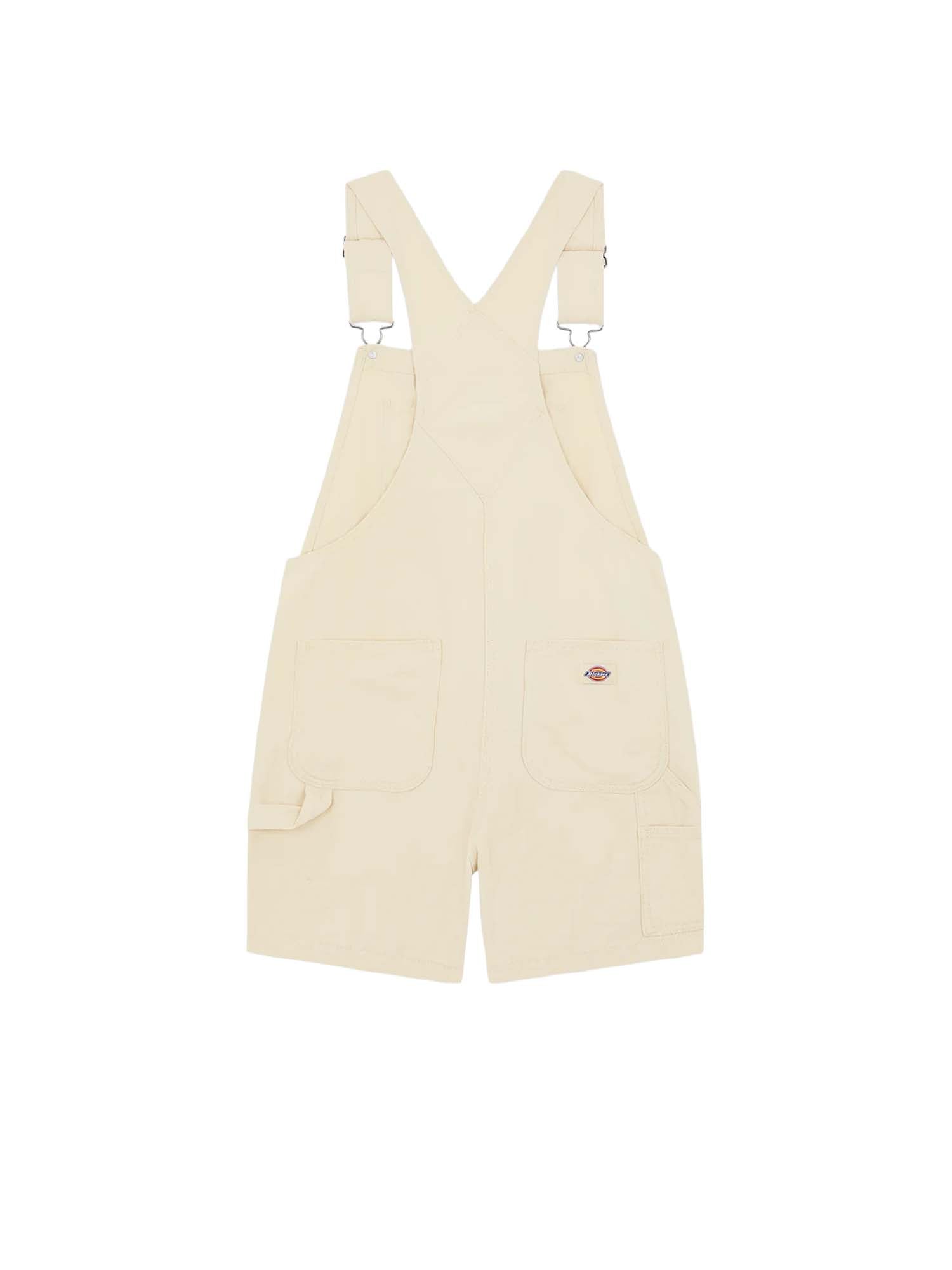 Dickies Salopette corta in canvas leggera Beige