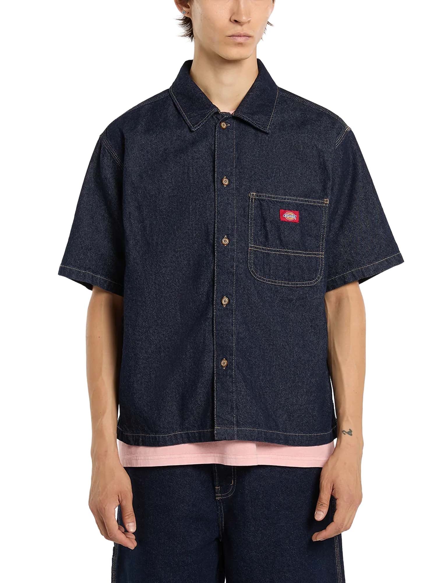 Dickies Camicia a maniche corte in denim Blu