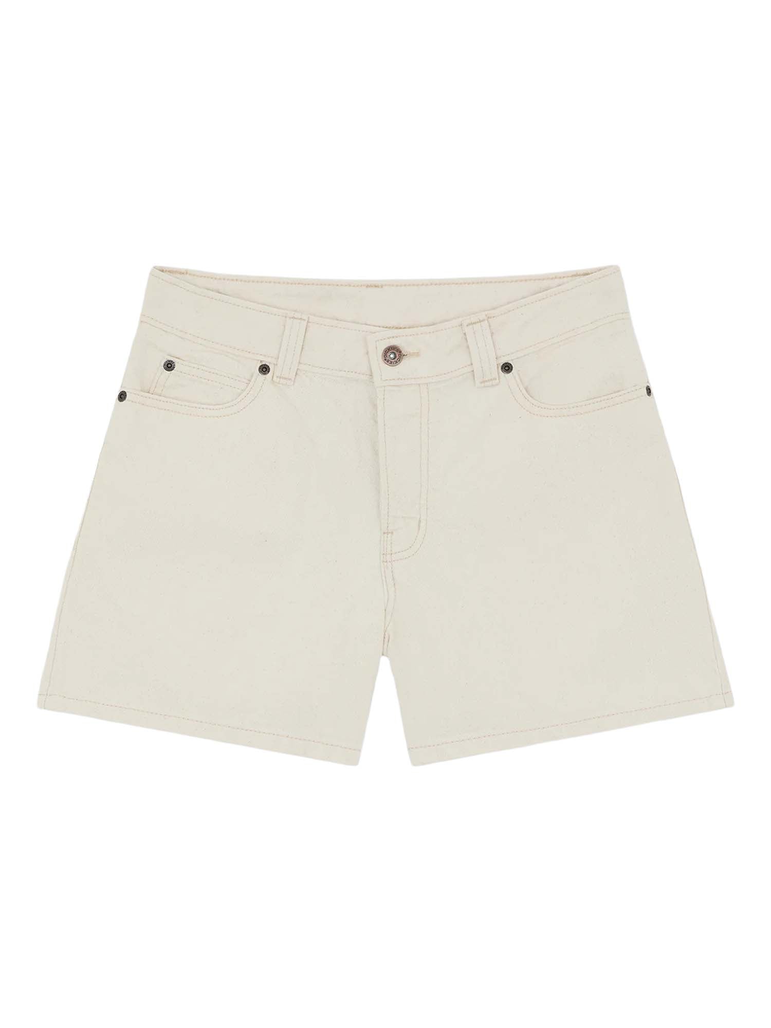 Dickies Shorts 984 5-Inch in denim a vita alta Bianco
