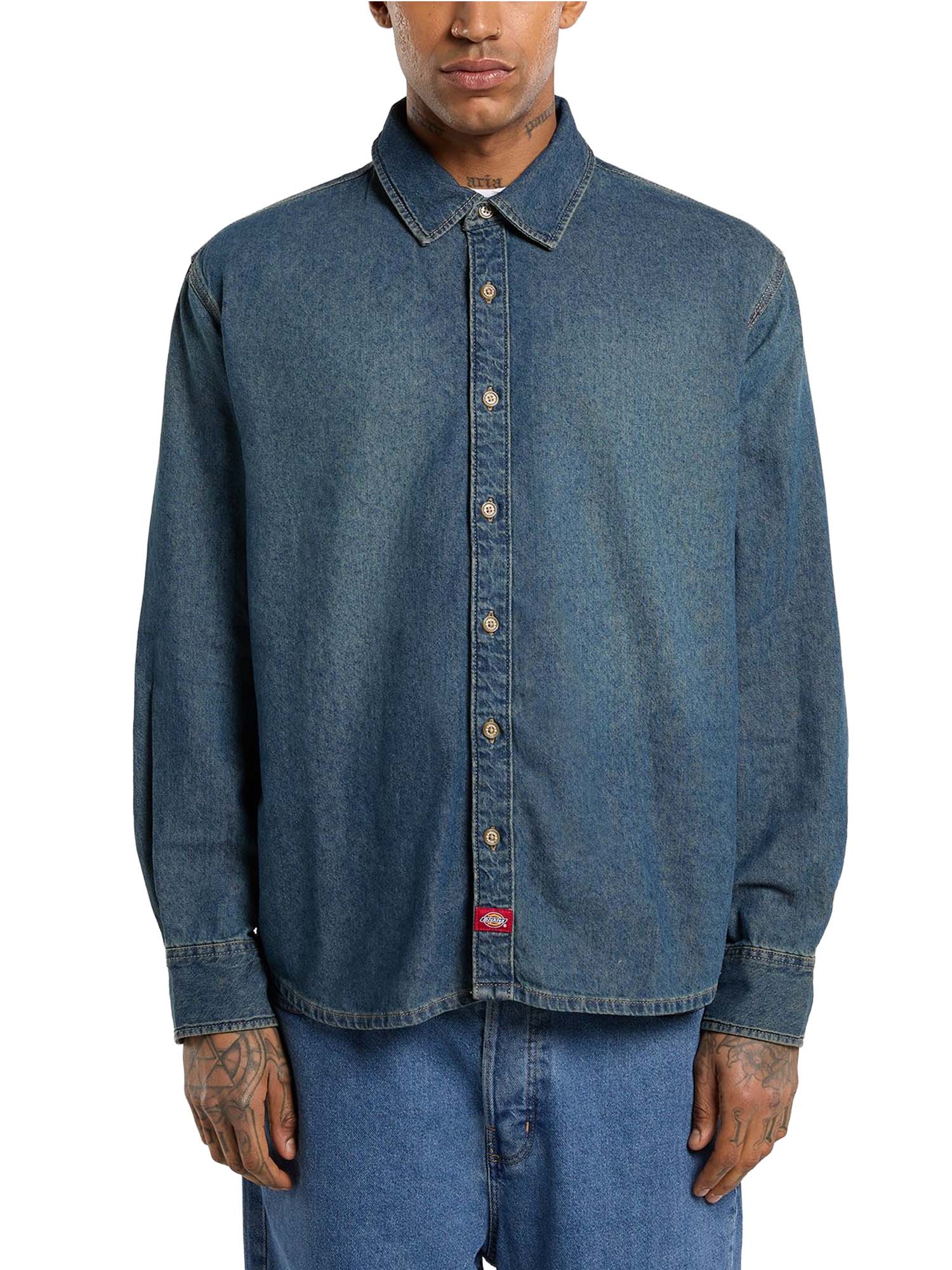 Dickies Camicia leggera in denim a maniche lunghe Blu