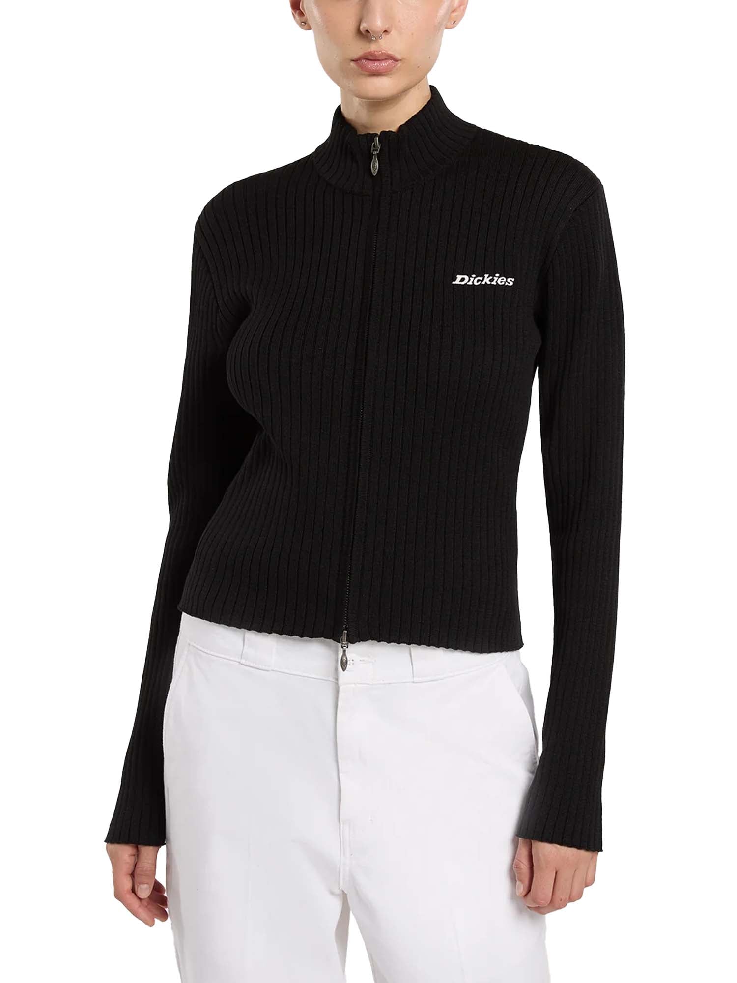 Dickies Maglione con zip integrale Wellsville da donna Nero