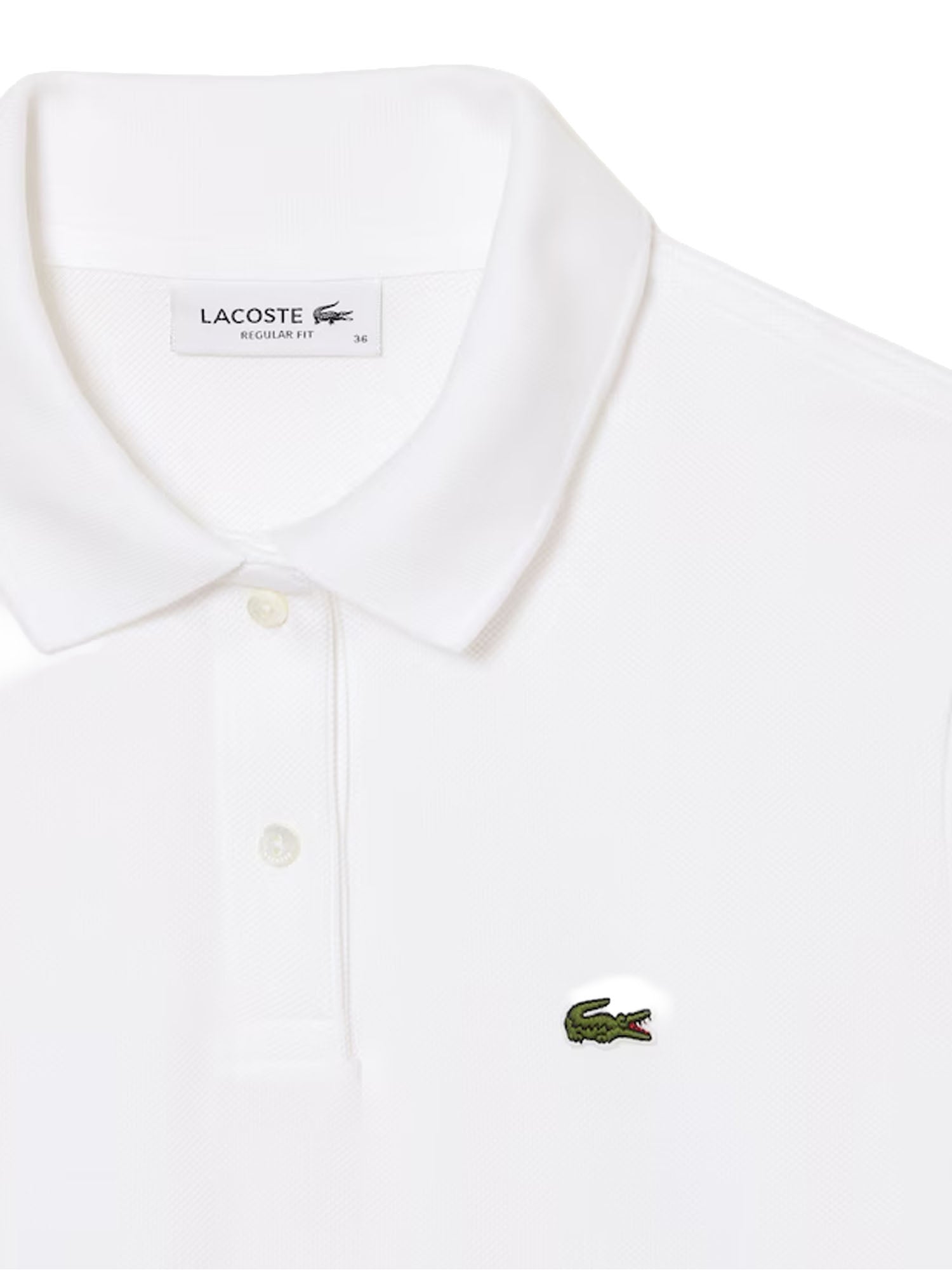 Lacoste Polo regular fit in morbido petit piqué Bianco