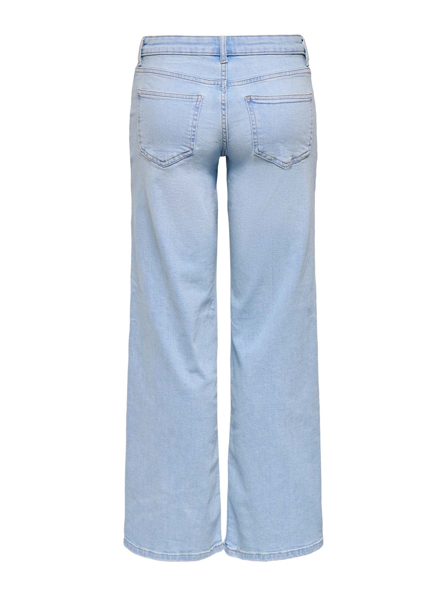 Only Jeans Onl-Judy-O Vita bassa Straight Fit Azzurro