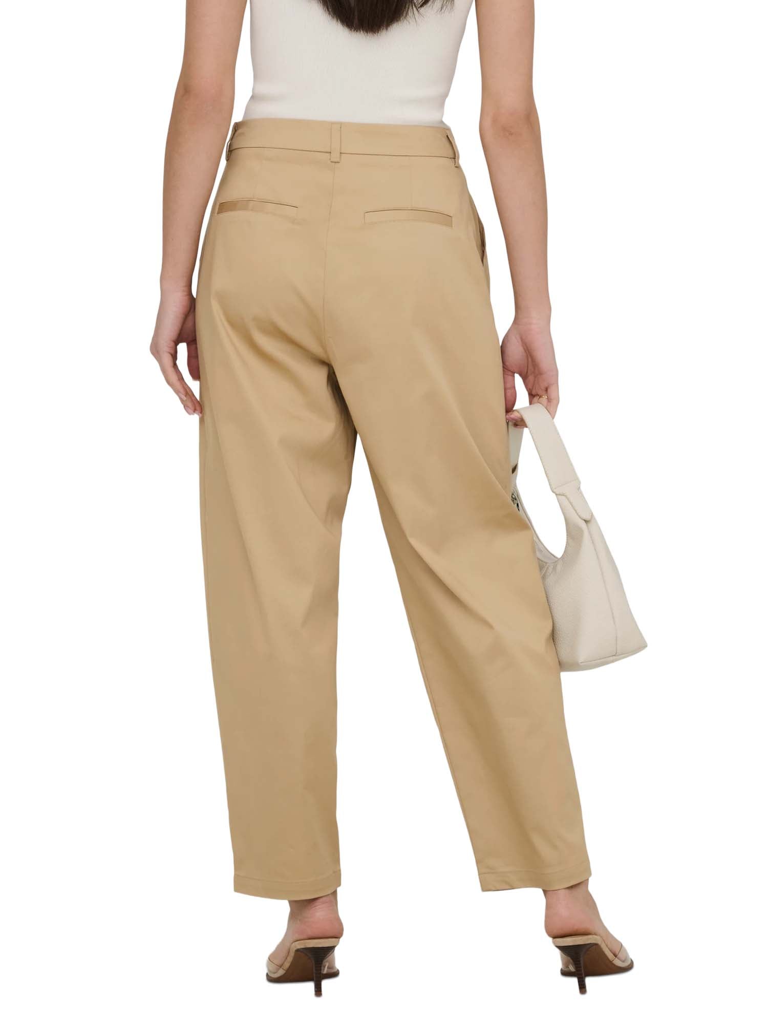 Only Pantaloni Chino Onlcasil Barrel Fit Beige
