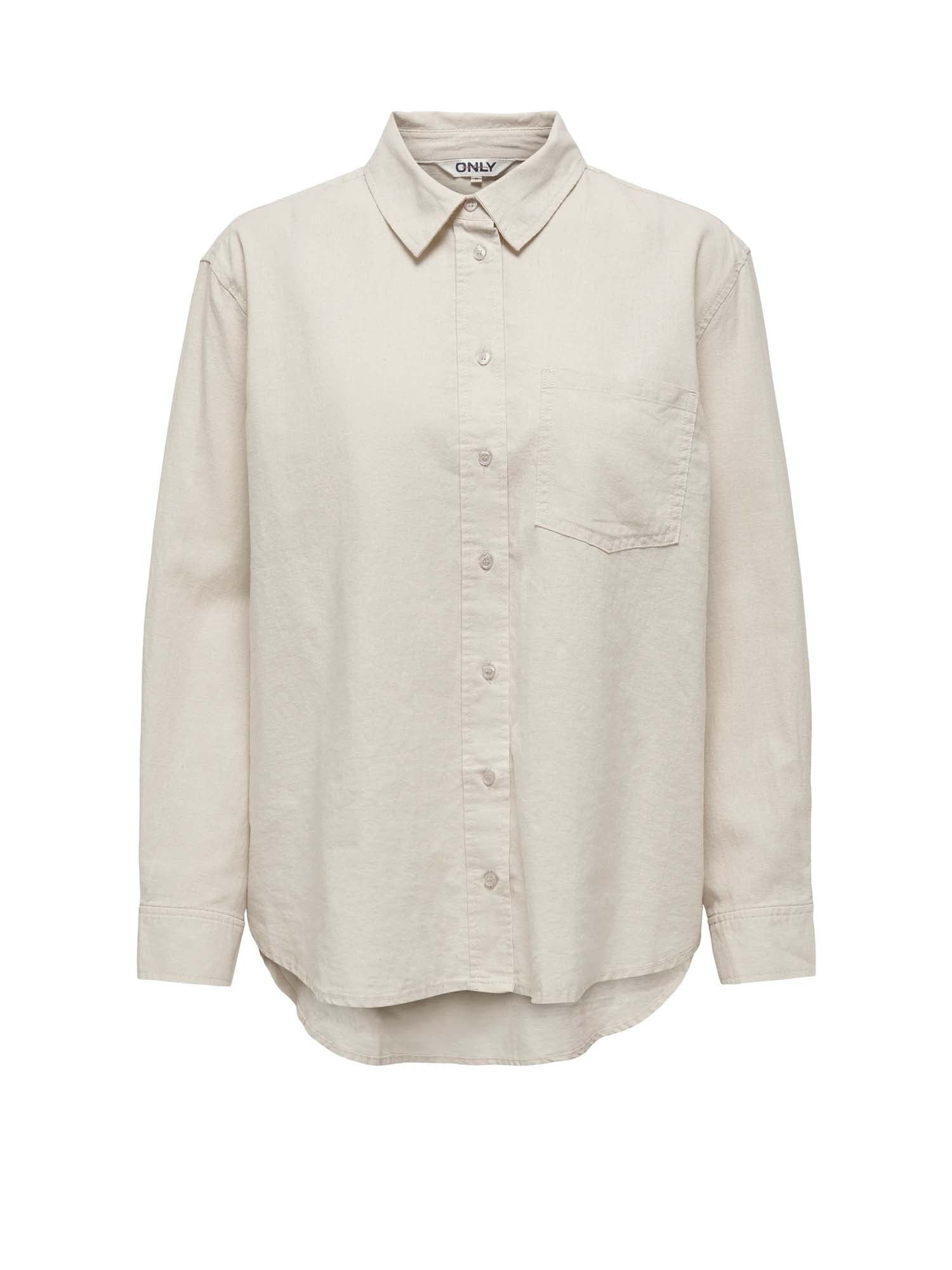 Only Camicia in Lino Bruxelles Bianco