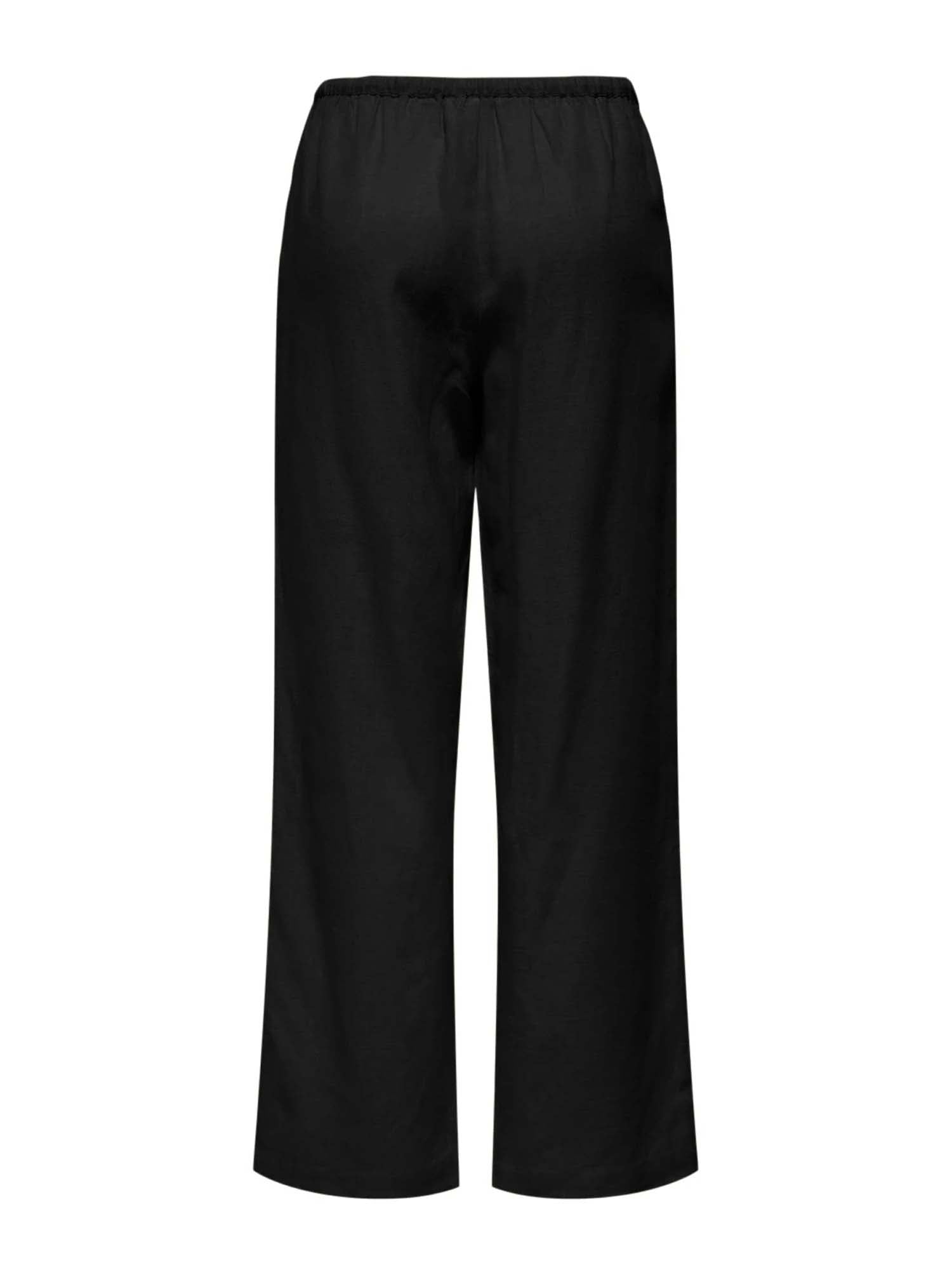 Only Pantaloni Onlbruxelles Straight Fit Lino Nero