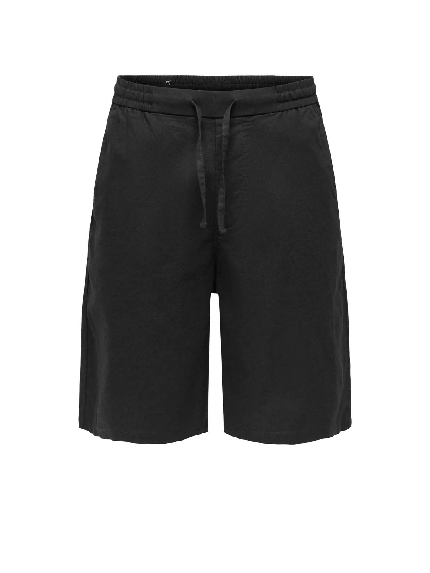 Only & Sons Shorts ONSDAVES Wide Leg Fit Lino Nero