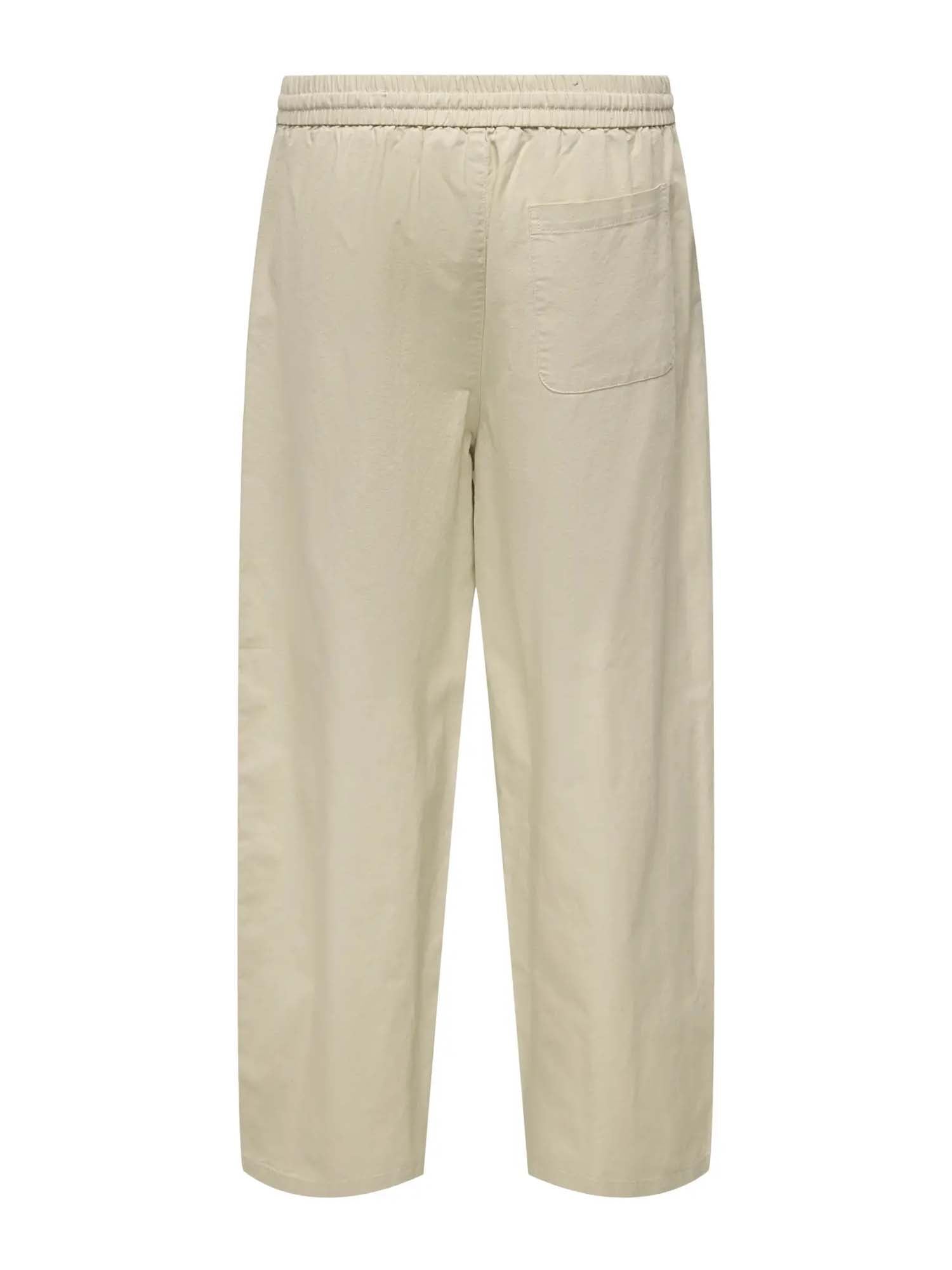 Only & Sons Pantaloni ONSDAVES Wide Leg Fit Lino Grigio