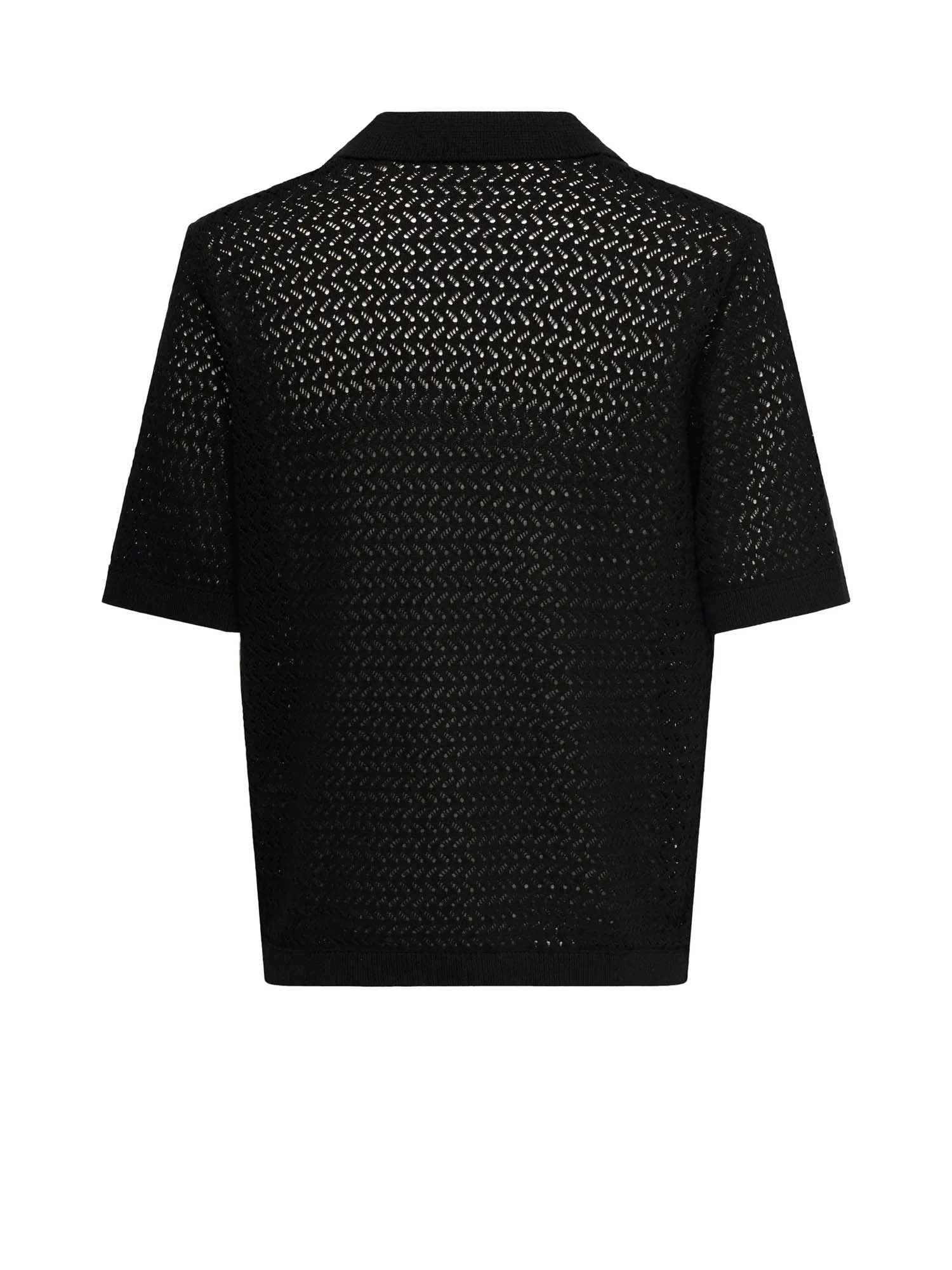 Only & Sons Maglia in filo manica corta Onsnyle Life Reg 5 Ss Split Polo Knit Nero