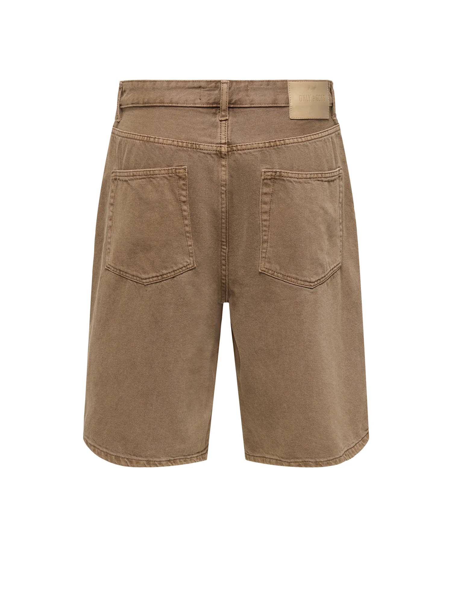 Only & Sons Shorts Onscarl Ball. Brown 6602 Tai Denim Marrone