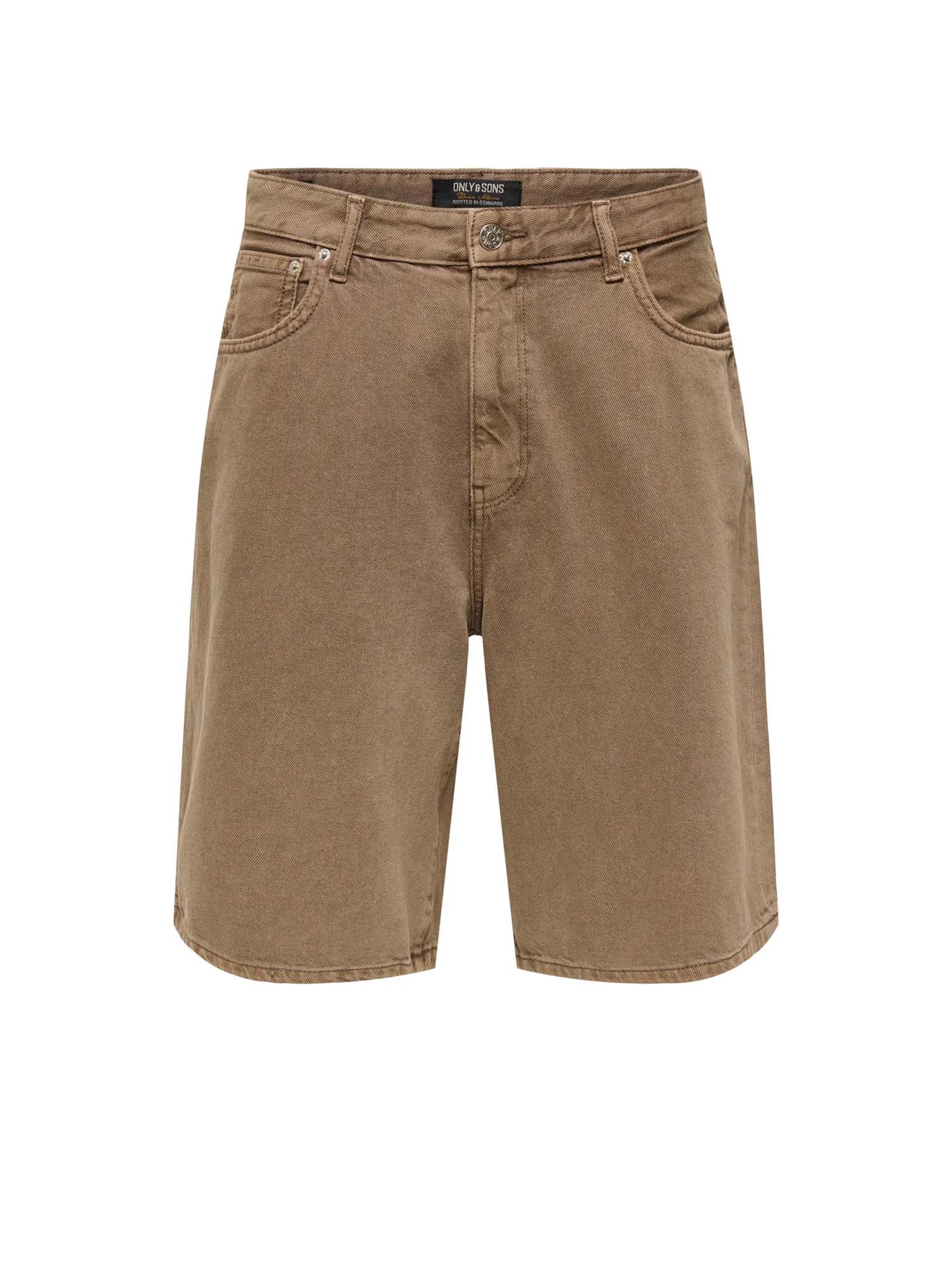 Only & Sons Shorts Onscarl Ball. Brown 6602 Tai Denim Marrone