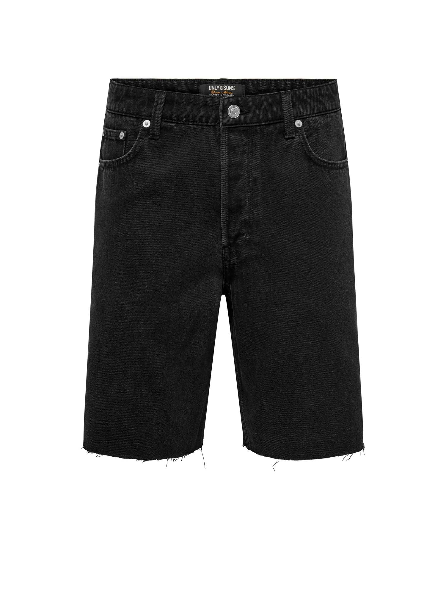 Only & Sons Shorts ONSFIVE Baggy 9893 Pim Denim Nero