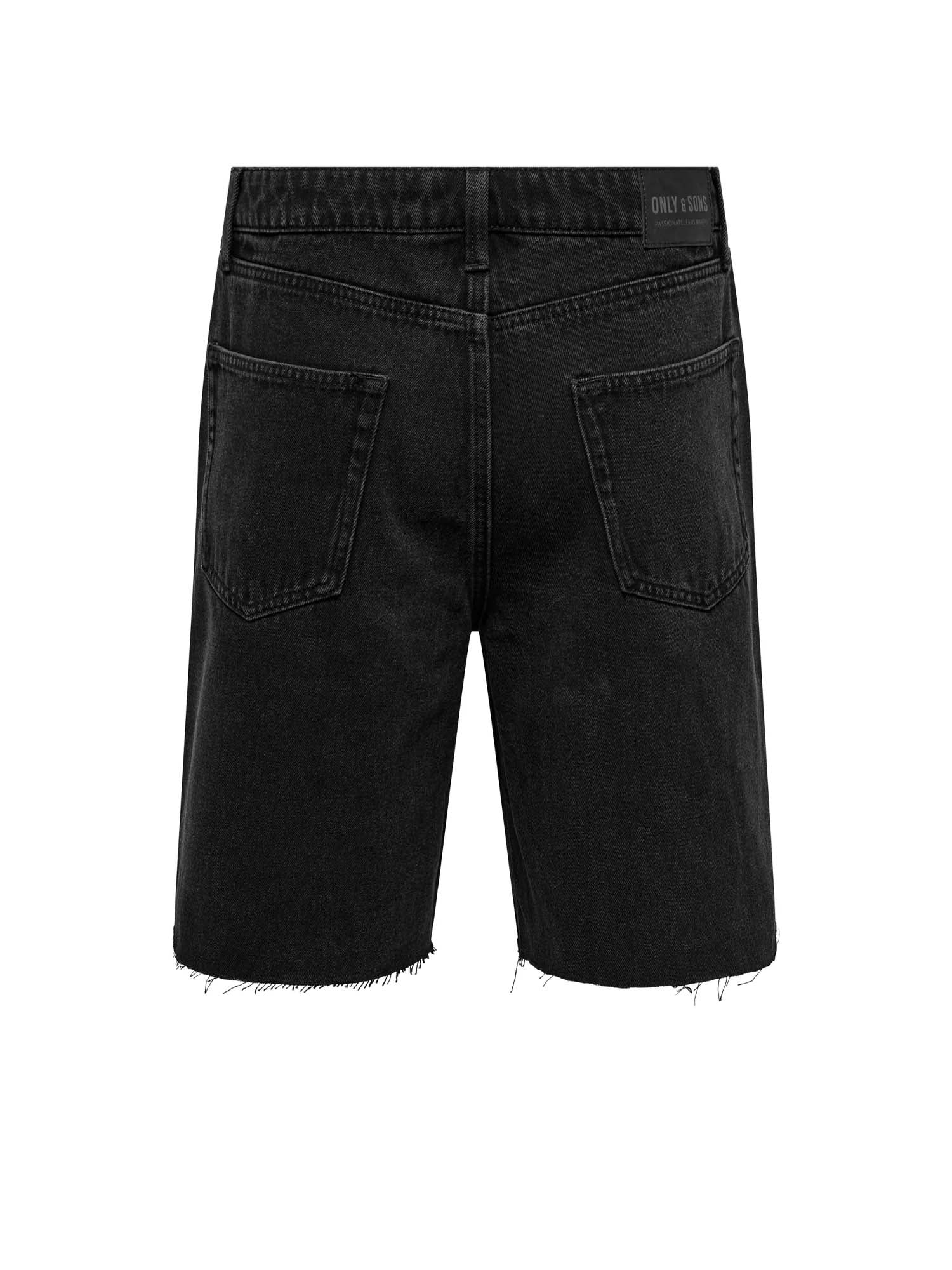 Only & Sons Shorts ONSFIVE Baggy 9893 Pim Denim Nero