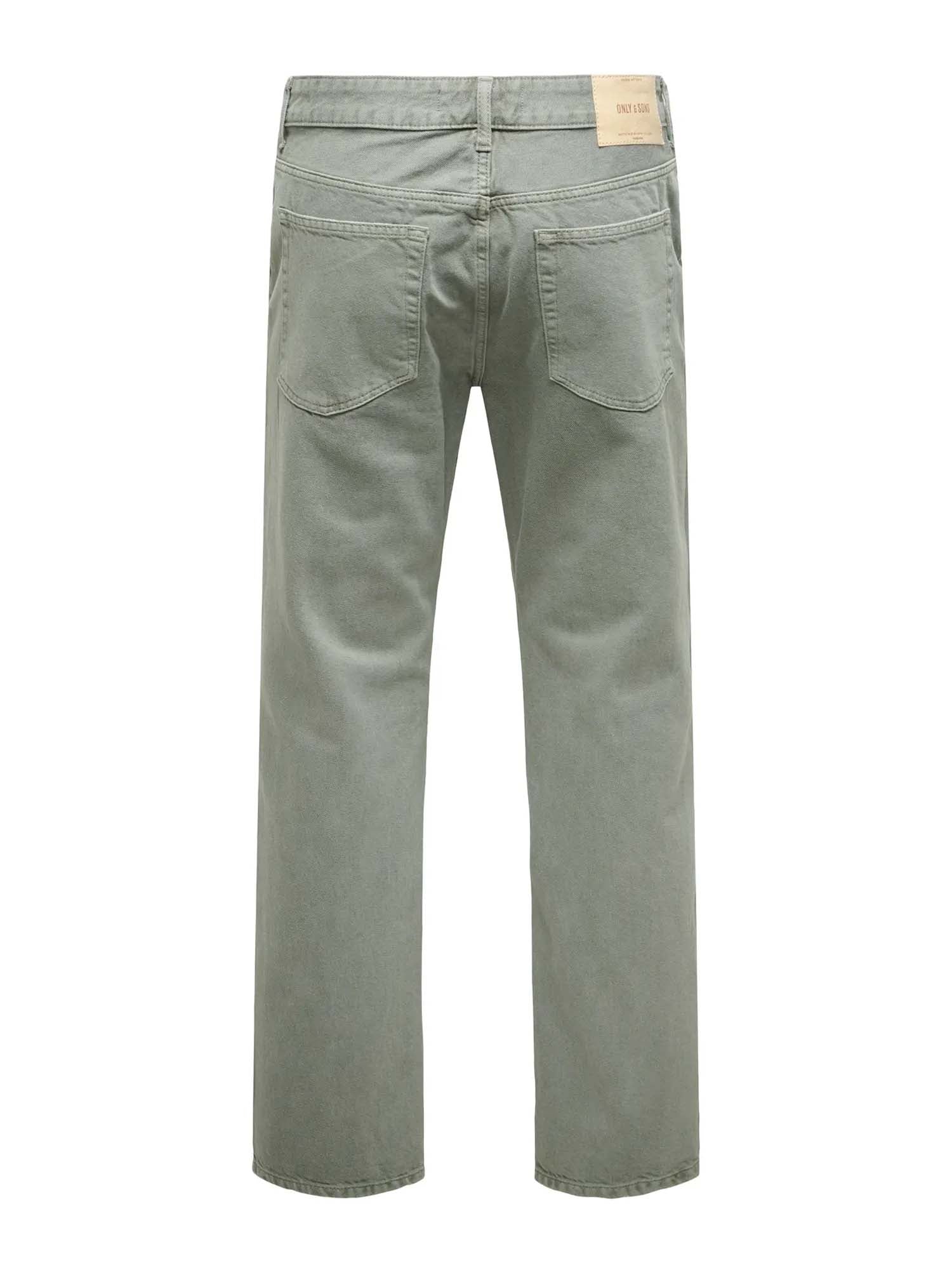 Only & Sons Jeans Onsedge Straight Grass 6478 Tai Dnm Verde