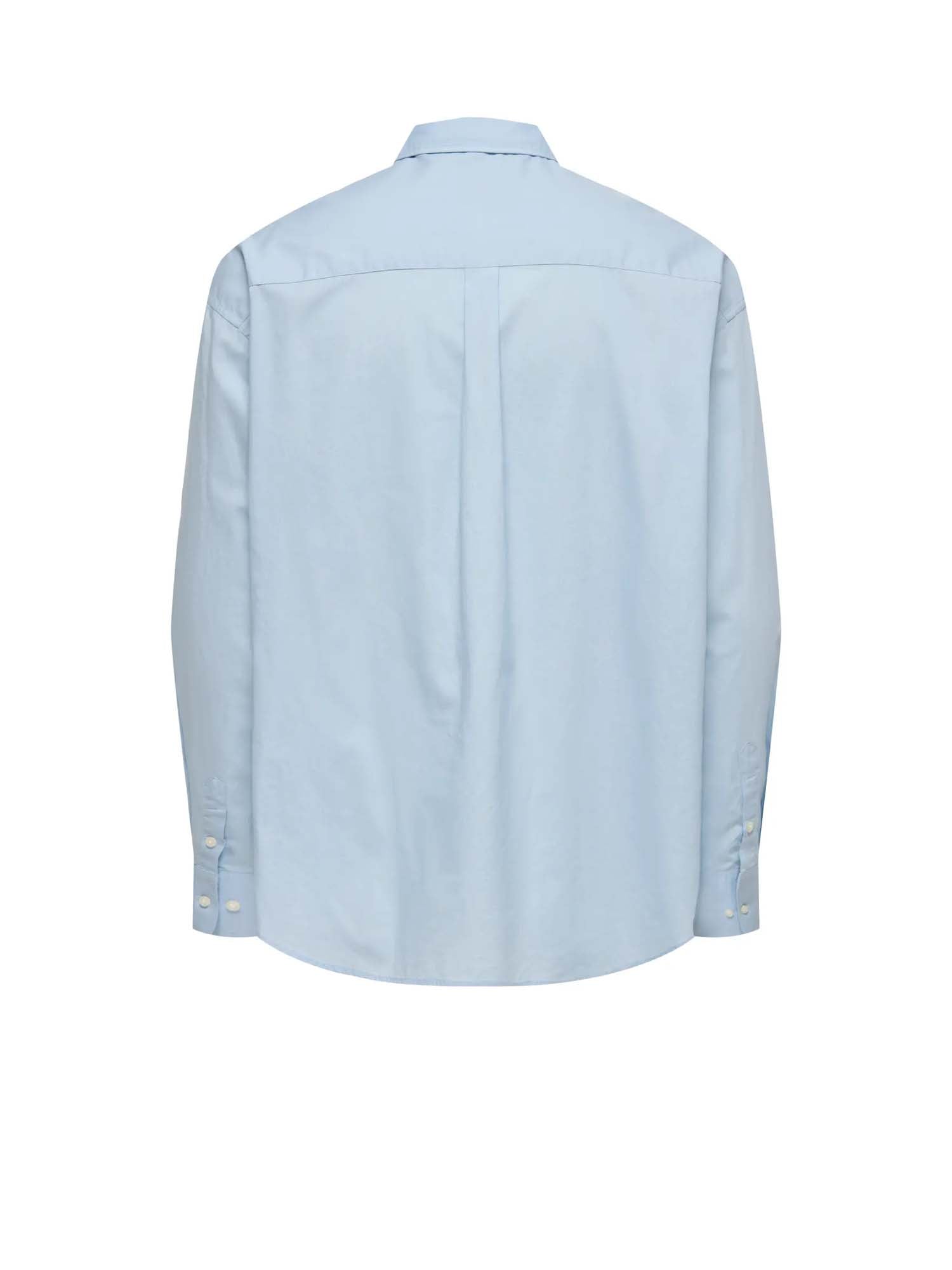 Only & Sons Camicia Onsbarret Poplin Ls Loose Solid 004 Shir Blu