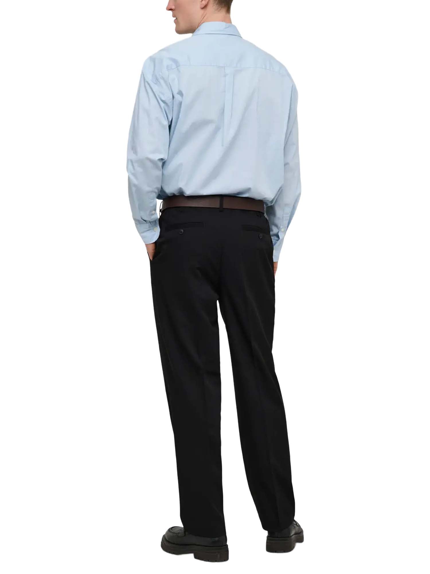 Only & Sons Camicia Onsbarret Poplin Ls Loose Solid 004 Shir Blu