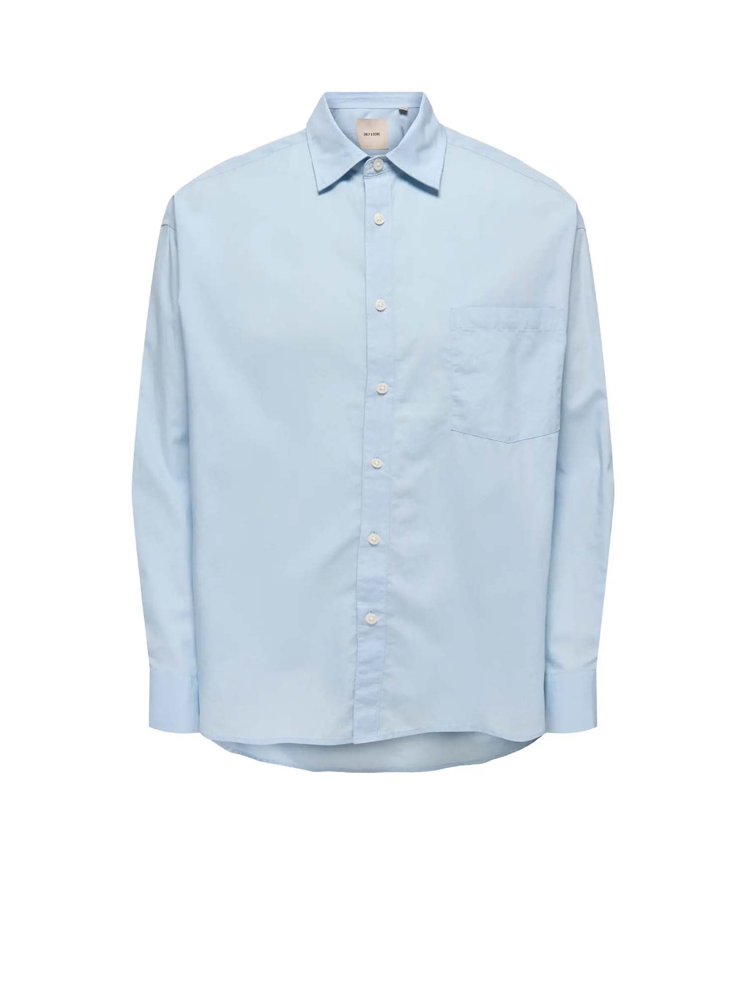 Only & Sons Camicia Onsbarret Poplin Ls Loose Solid 004 Shir Blu