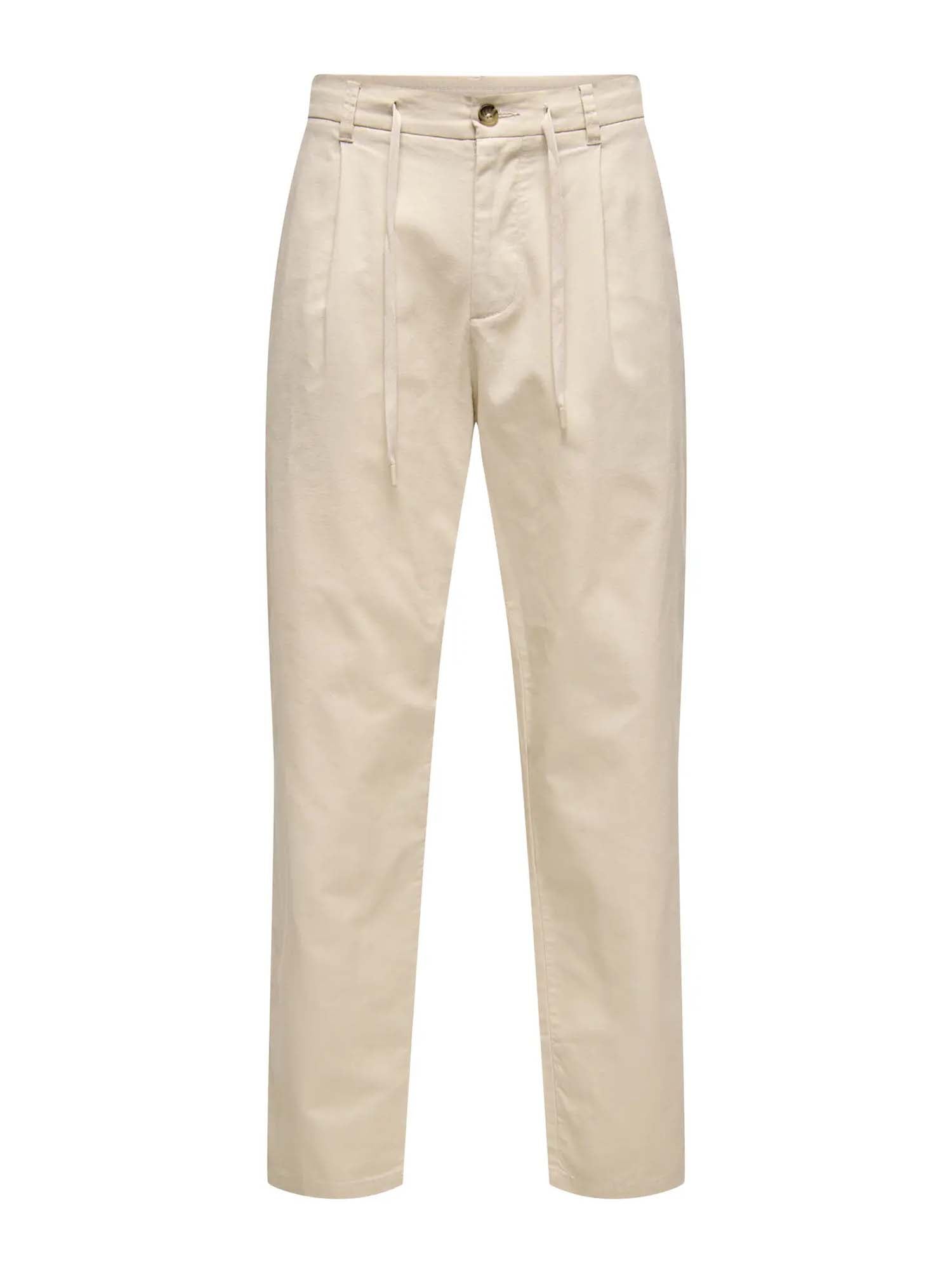 Only & Sons Onslee Tapered 0007 Cot Lin String Pant Grigio