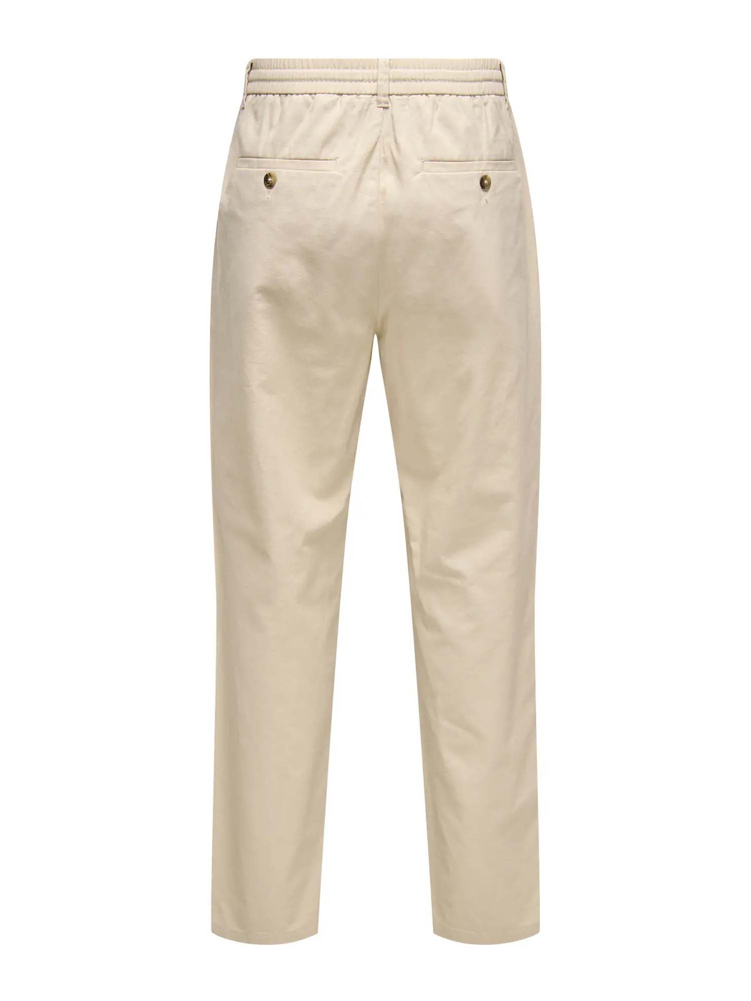 Only & Sons Onslee Tapered 0007 Cot Lin String Pant Grigio