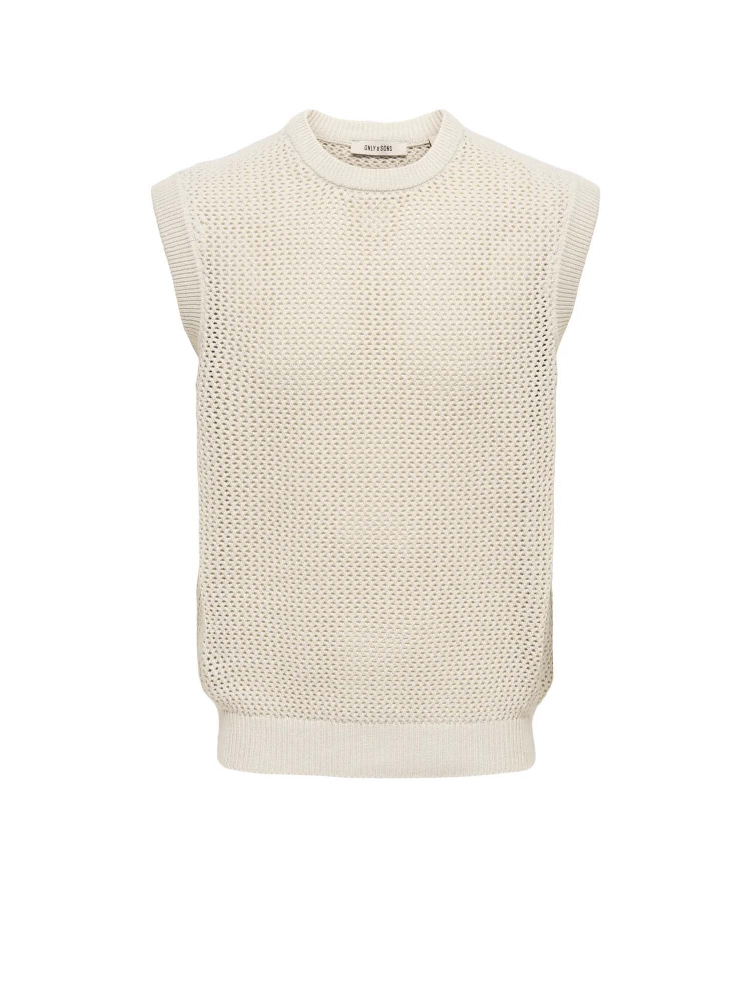 Only & Sons Onsweek O-Neck Rlx Vest Knit Bianco