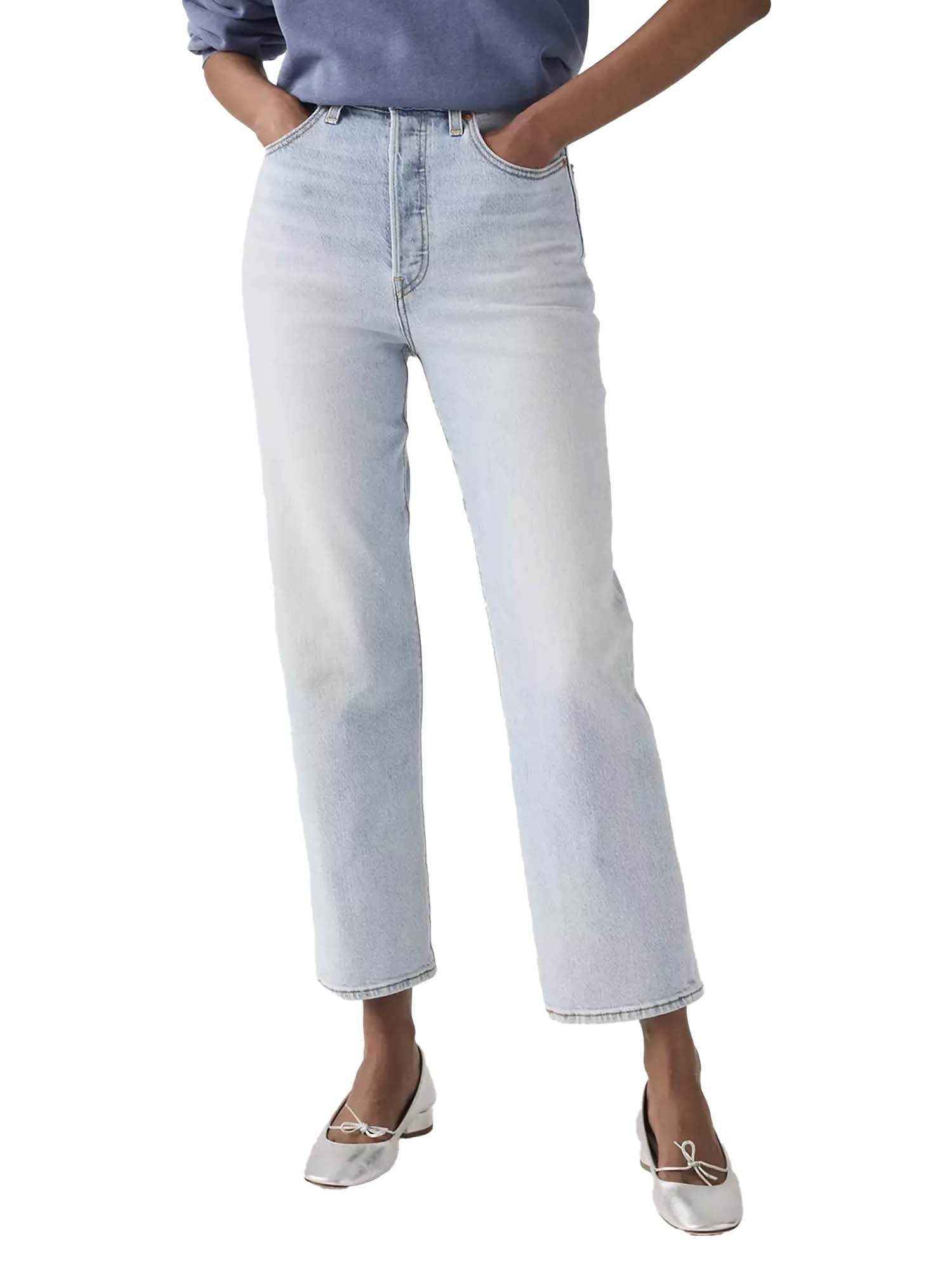 Levi's® Jeans Ribcage Straight alla caviglia Azzurro