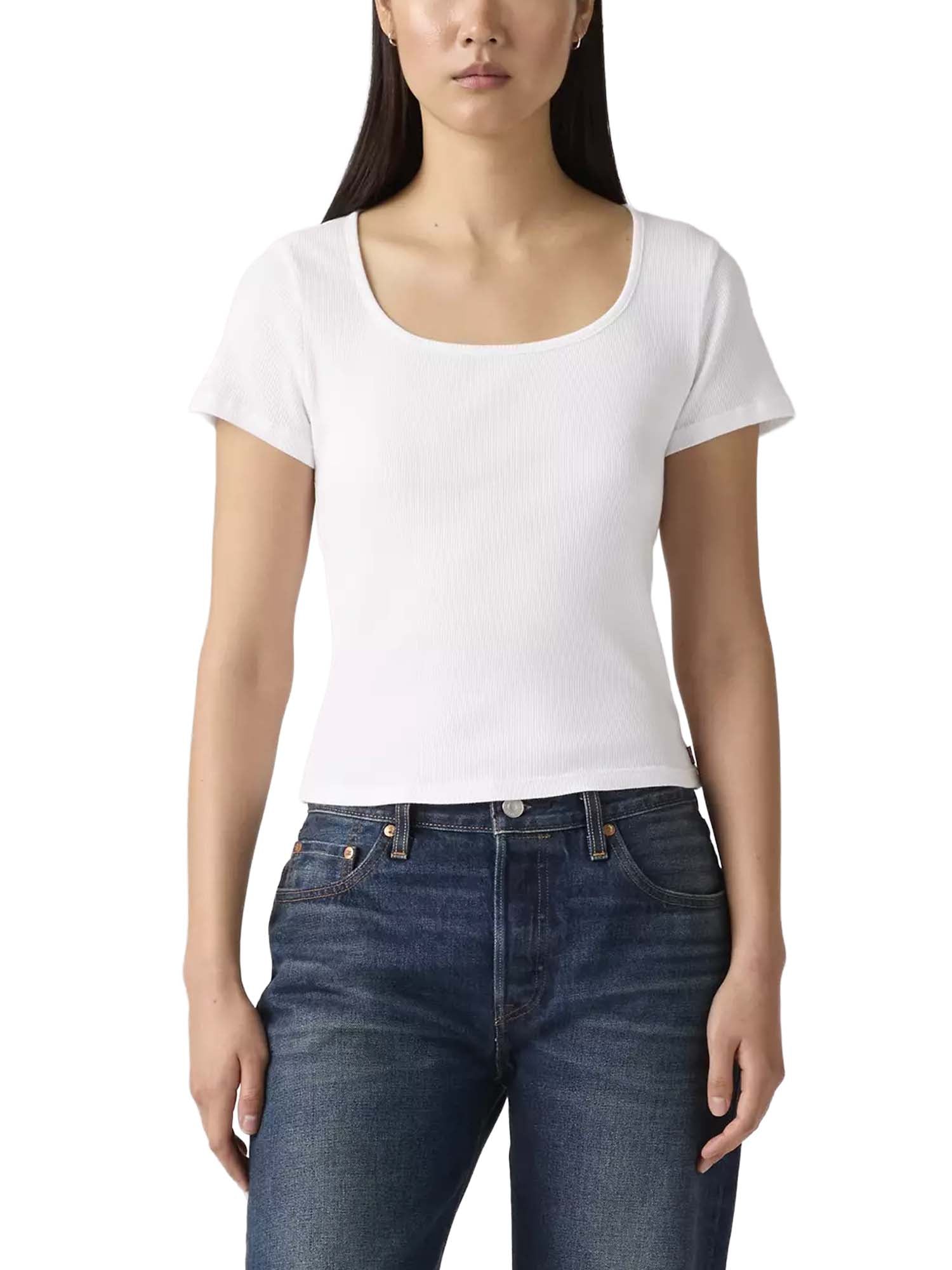 Levi's® T-Shirt Essential con scollo squadrato Bianco