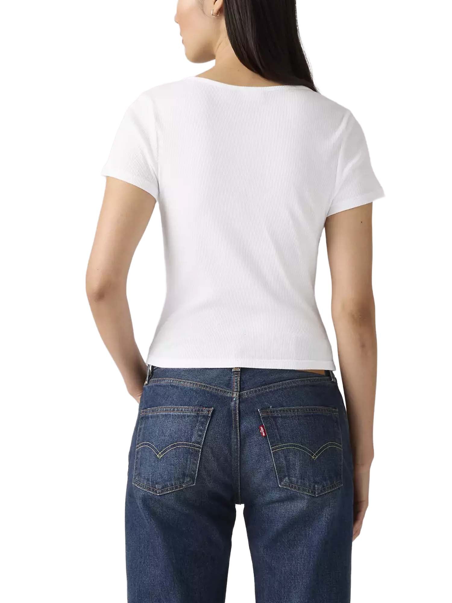 Levi's® T-Shirt Essential con scollo squadrato Bianco