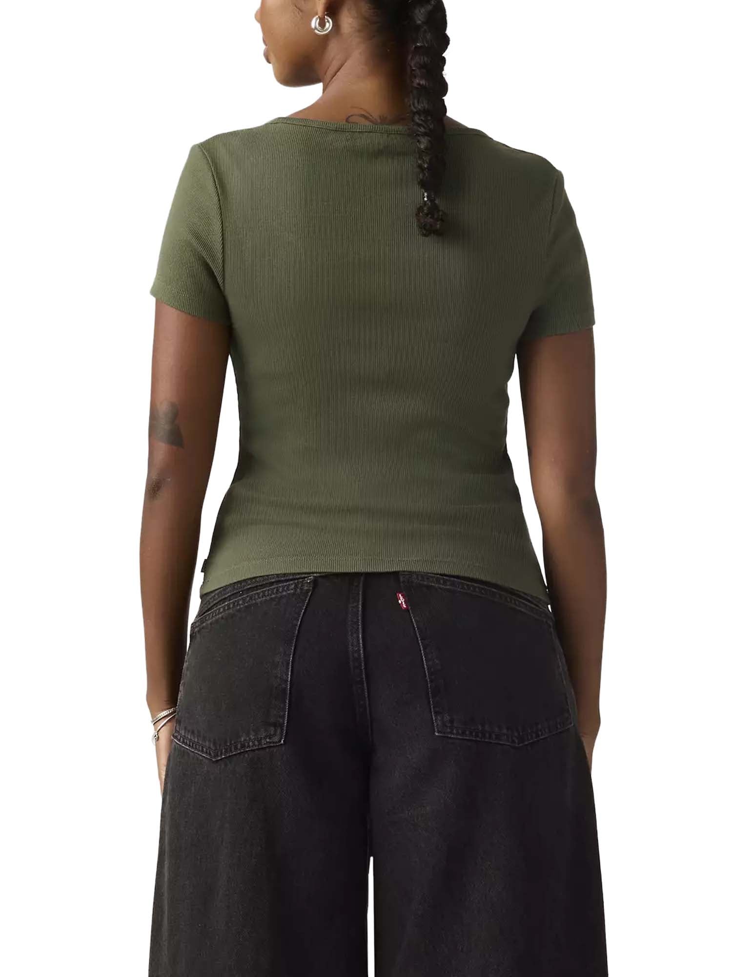 Levi's® T-Shirt Essential con scollo squadrato Verde
