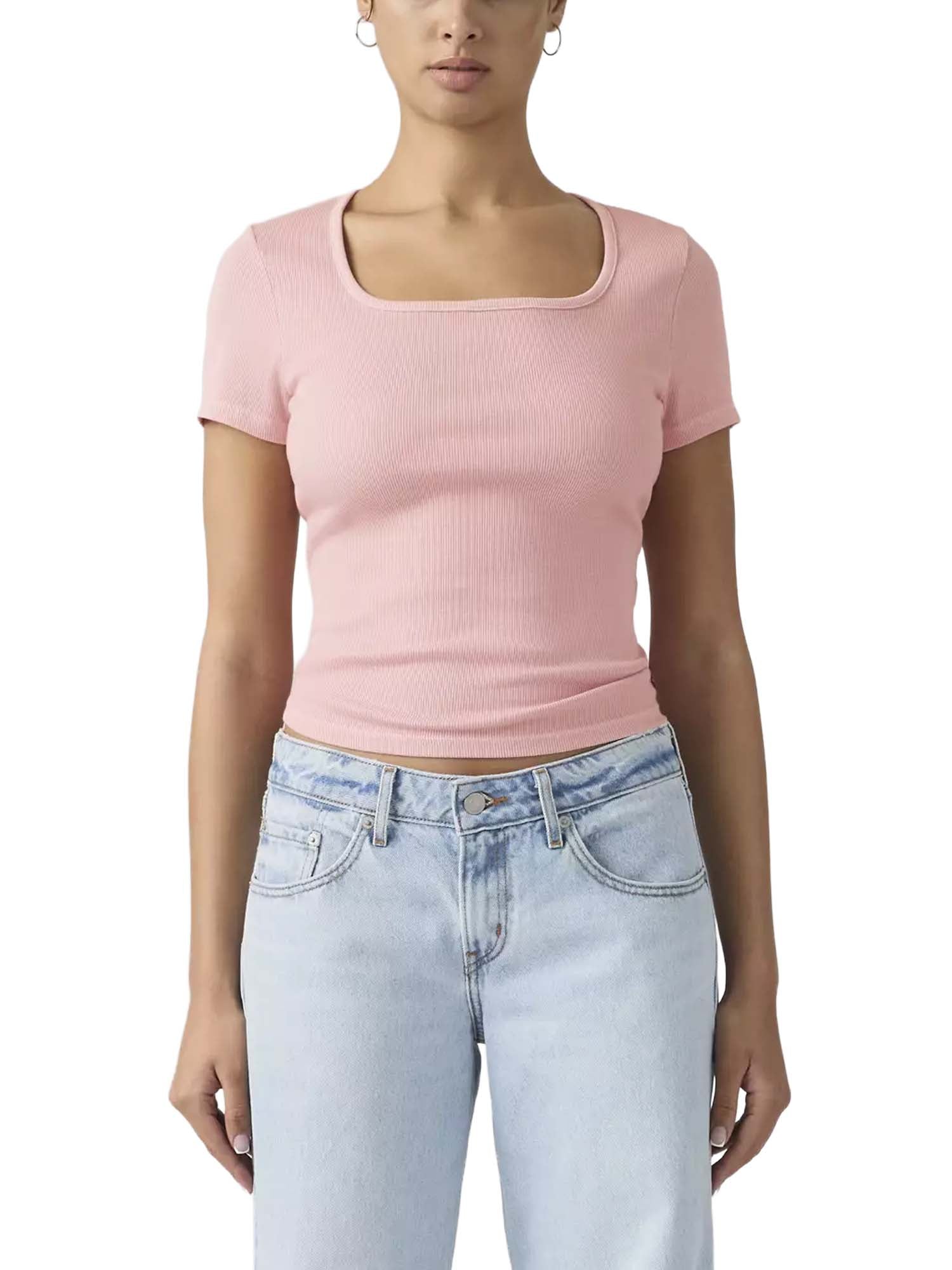 Levi's® T-Shirt Essential con scollo squadrato Rosa