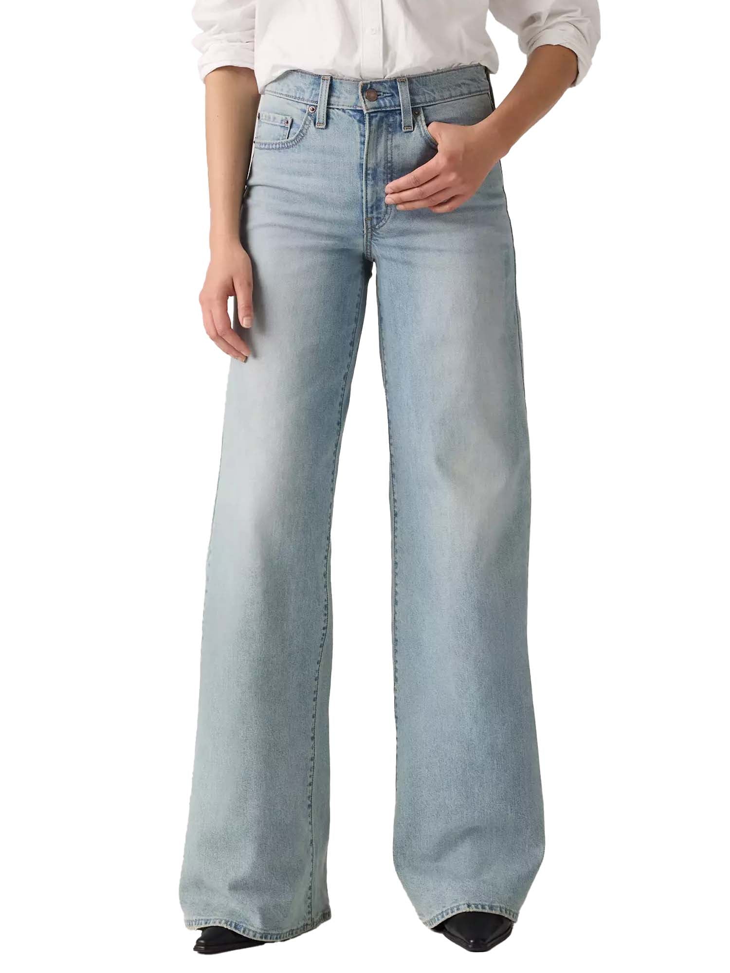 Levi's® Jeans 728™ a vita alta con gamba ampia Azzurro