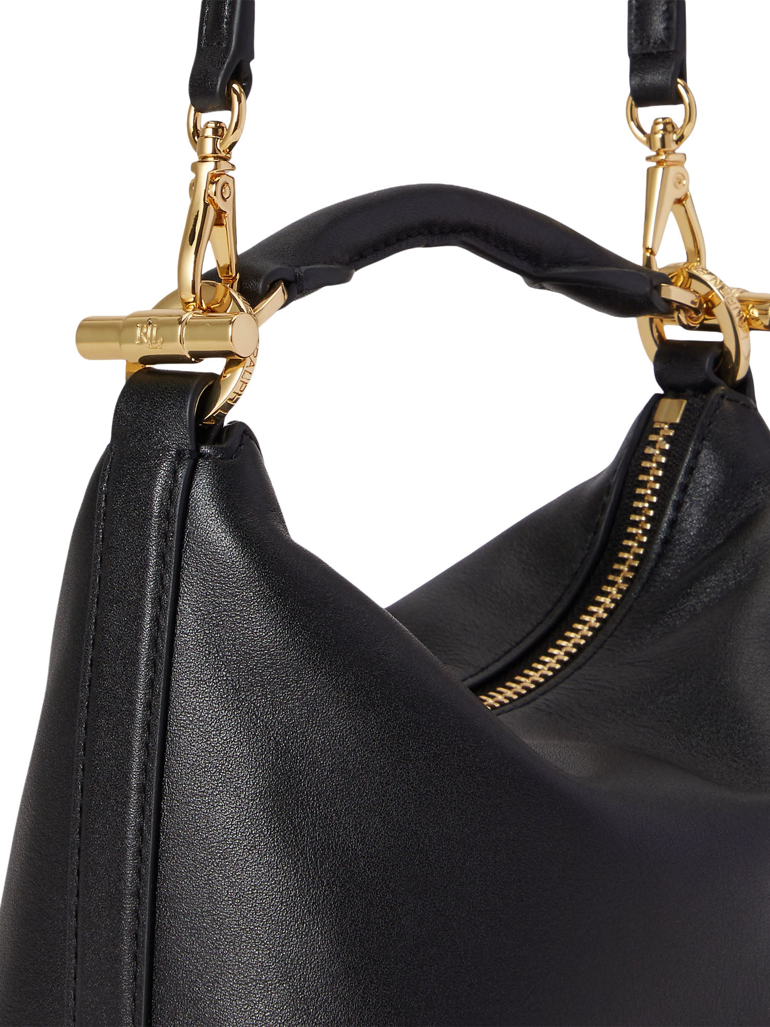 Lauren Ralph Lauren Borsa a Tracolla Mini Blaike in Pelle Nappa Nero