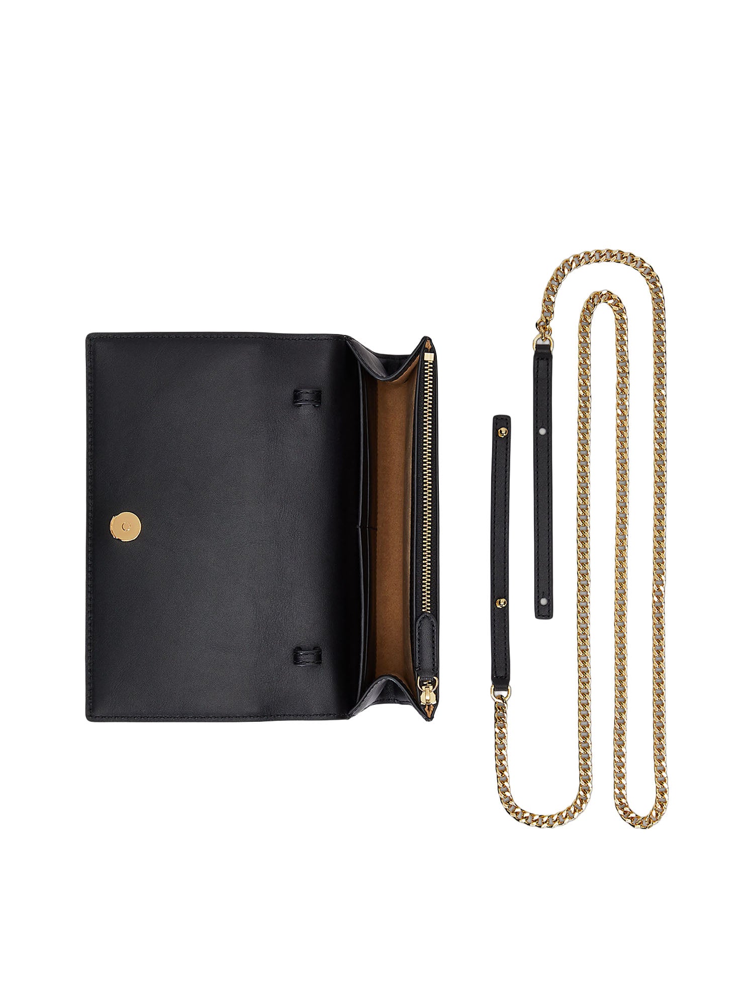 Lauren Ralph Lauren Borsa a Tracolla Adair II Media in Pelle Nero