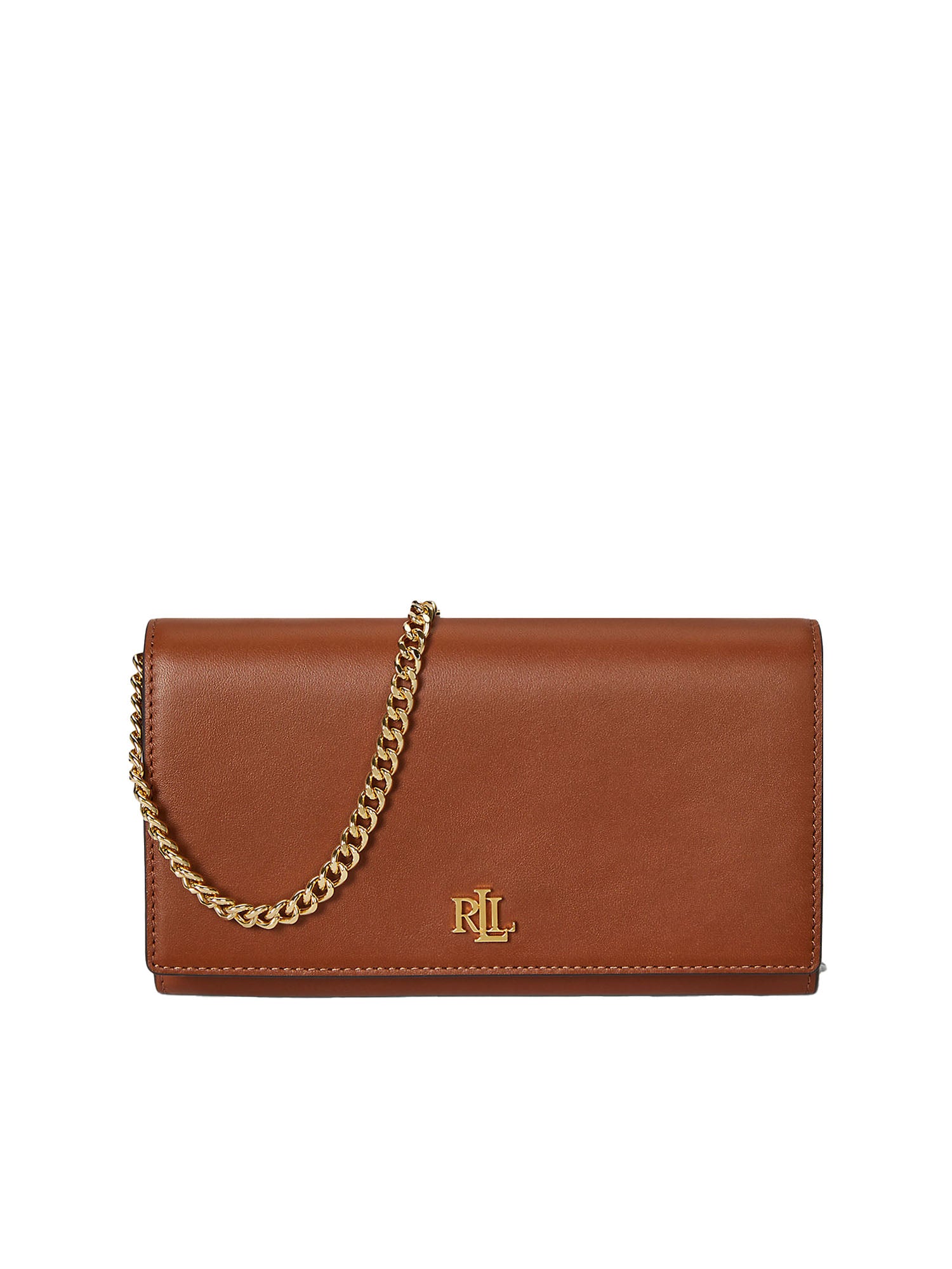 Lauren Ralph Lauren Borsa a Tracolla Adair II Media in Pelle Marrone