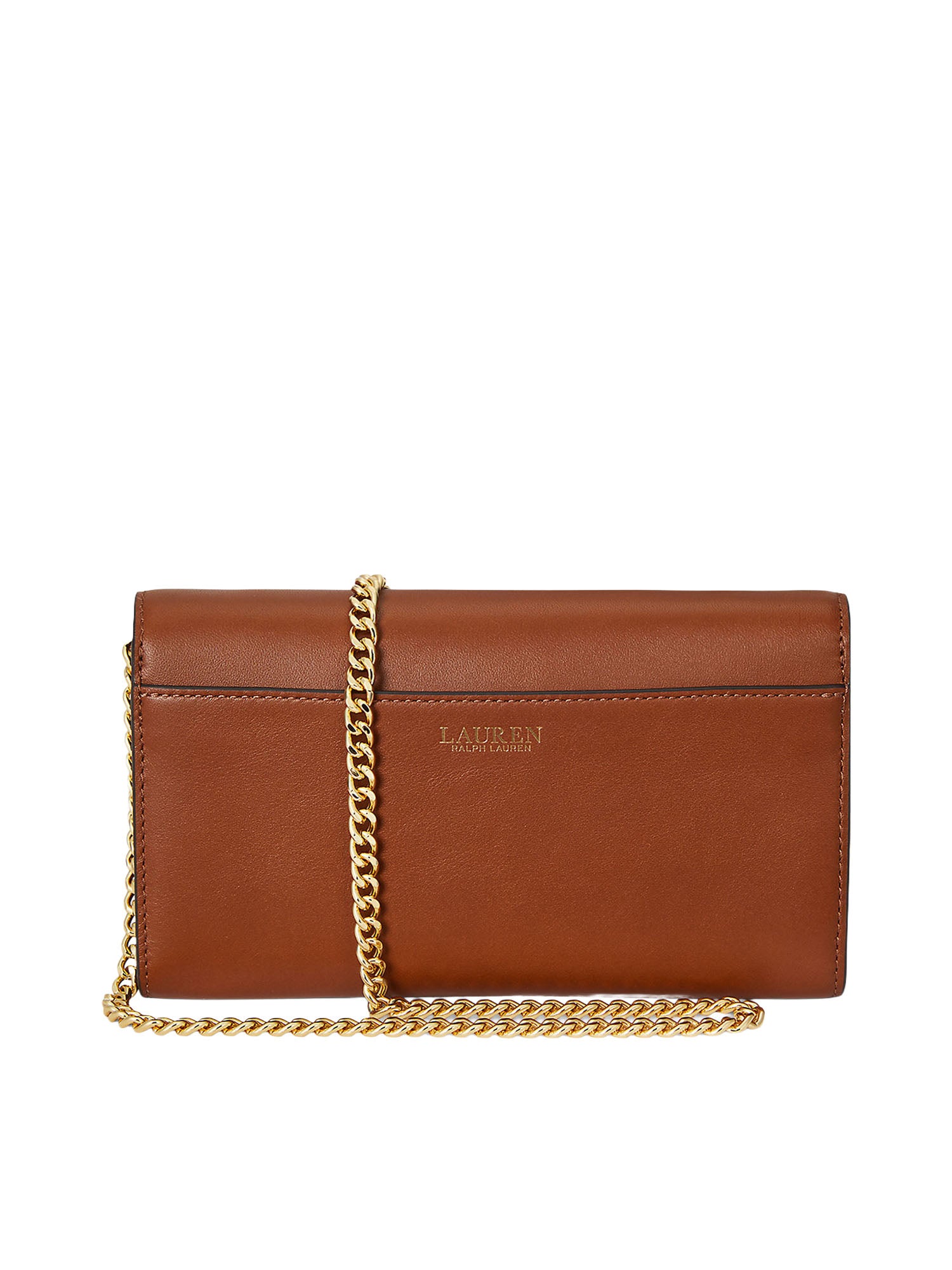 Lauren Ralph Lauren Borsa a Tracolla Adair II Media in Pelle Marrone