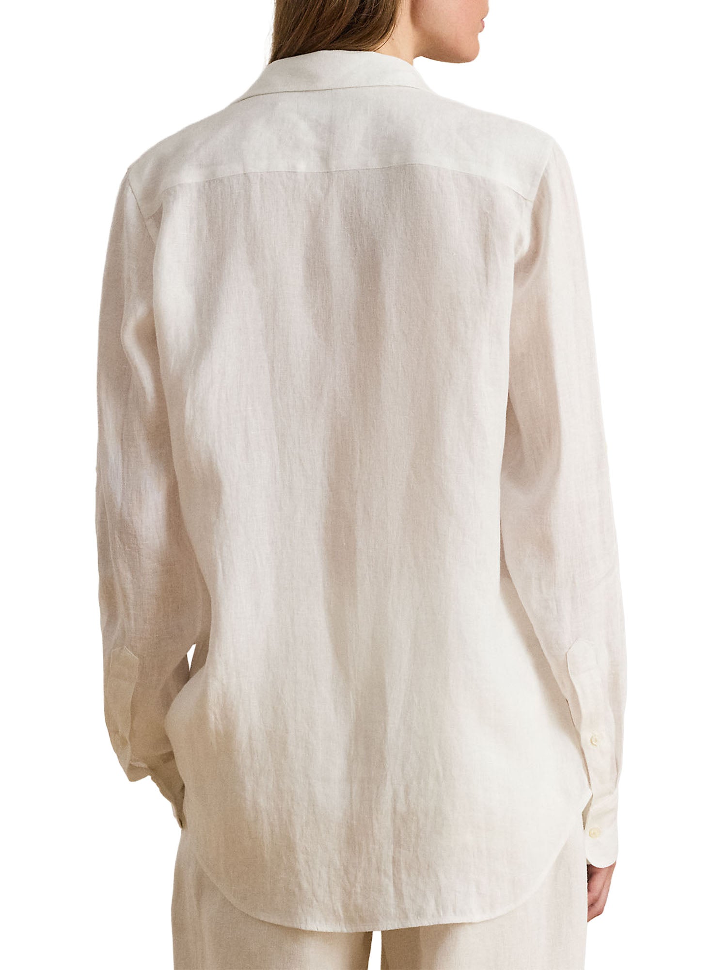 Lauren Ralph Lauren Camicia in Lino Bianco