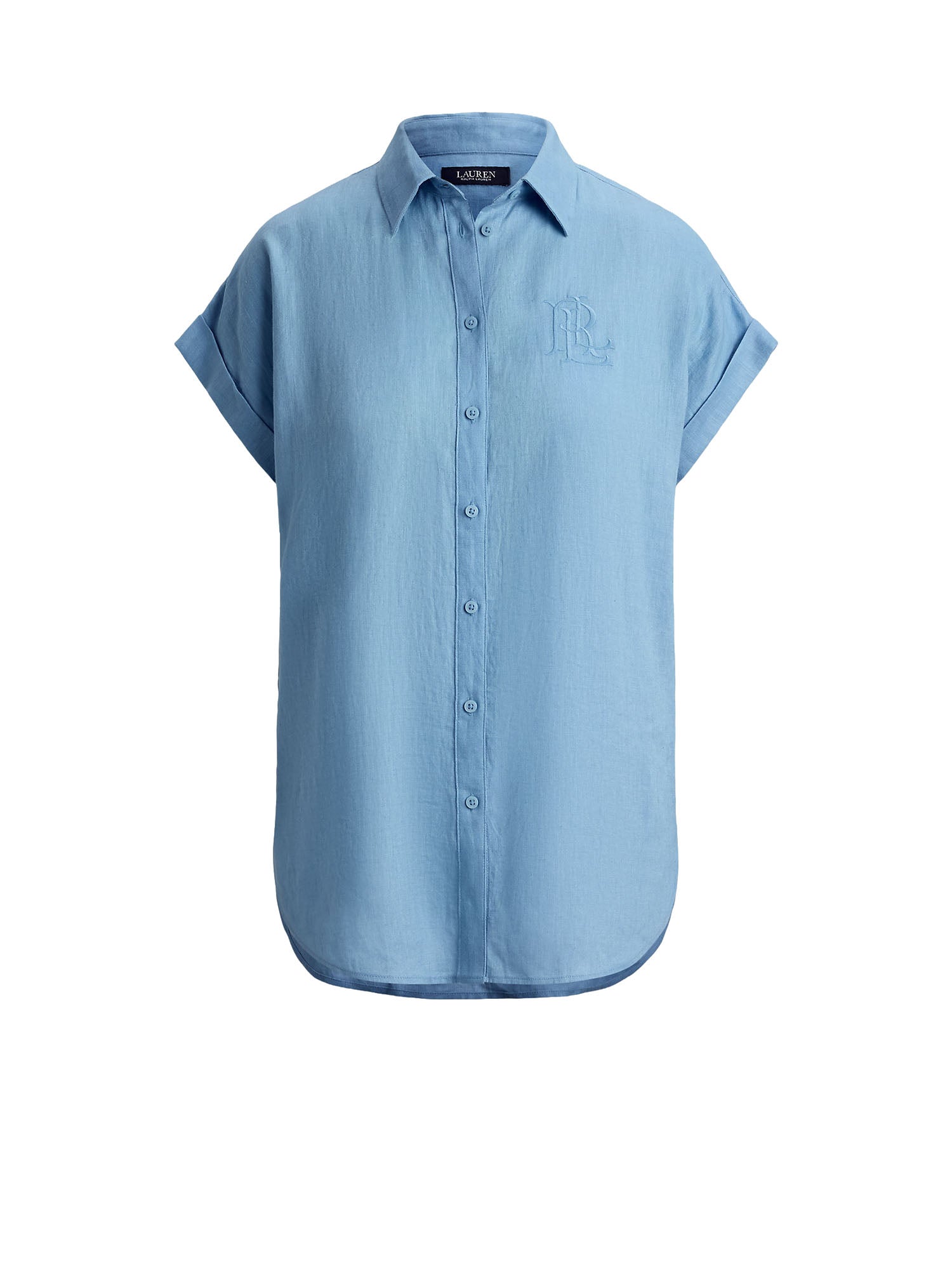 Lauren Ralph Lauren Camicia a maniche corte in lino dalla vestibilità comoda Blu