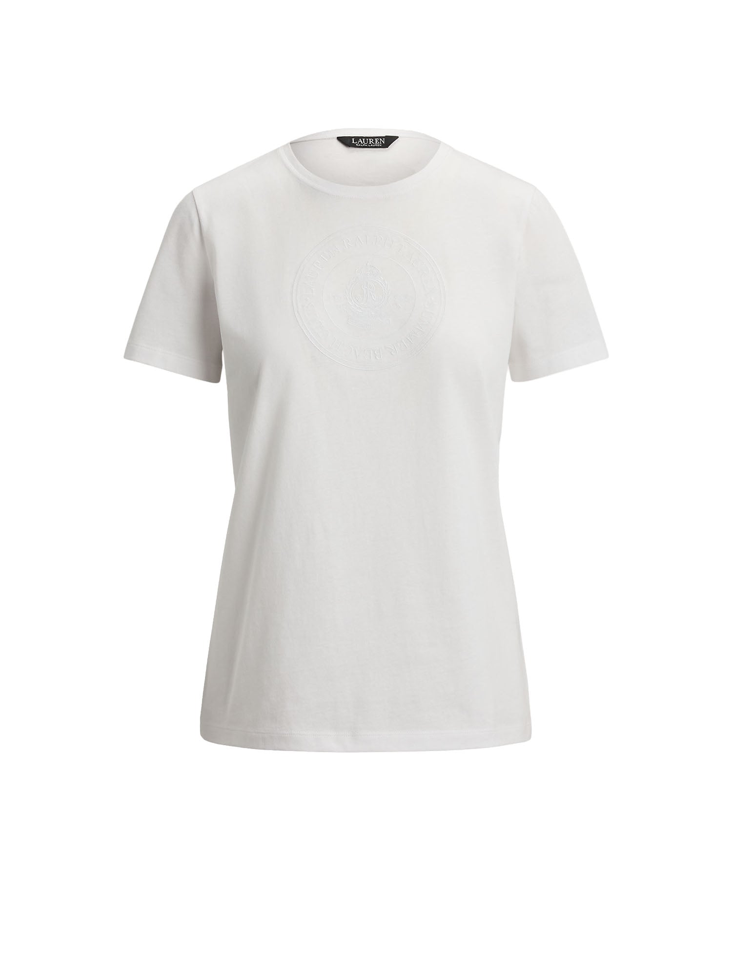 Cotton Jersey T-Shirt with Embroidered Crest