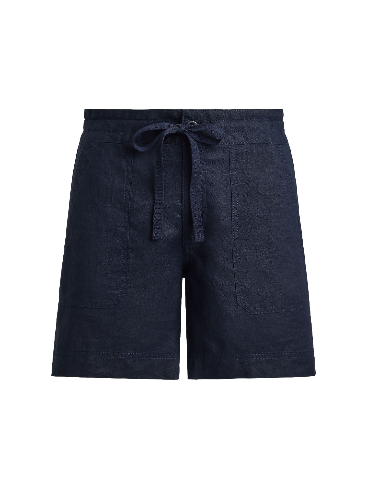 Lauren Ralph Lauren Pantaloncini in lino a gamba larga con coulisse Blu