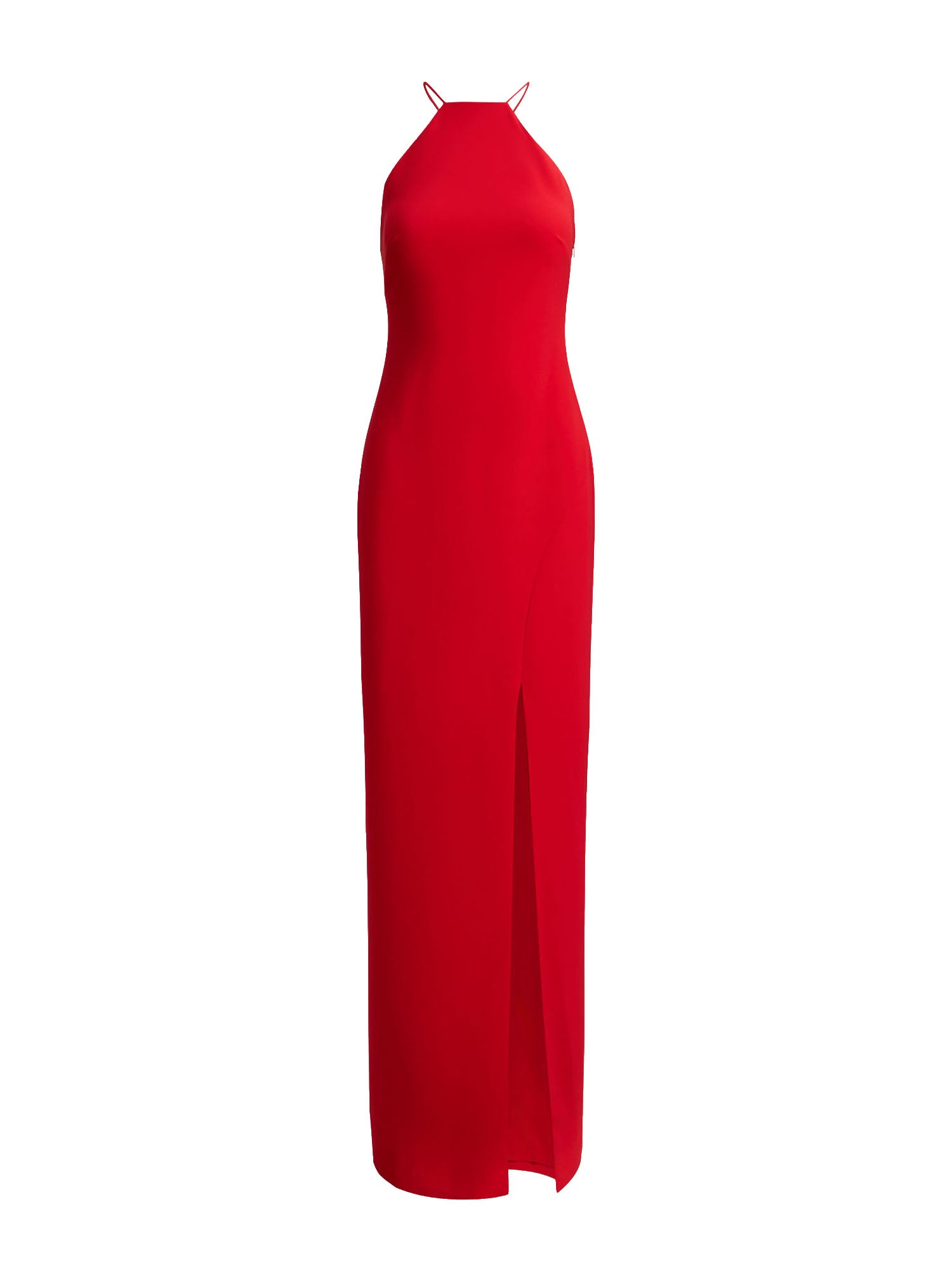 Lauren Ralph Lauren Abito da sera con scollo all'americana in crepe double-face Rosso