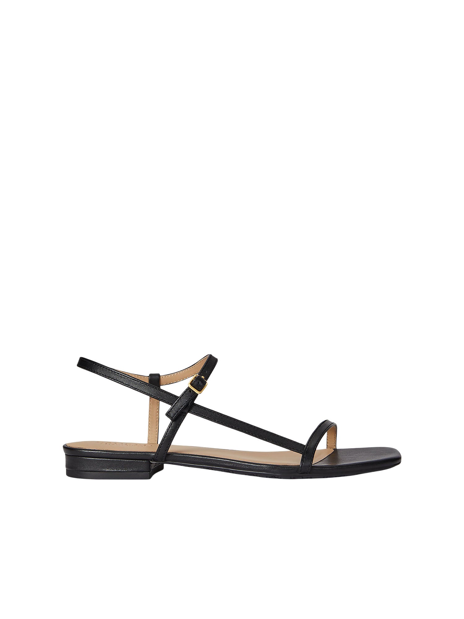 Lauren Ralph Lauren Sandali in Pelle Nappa Nero