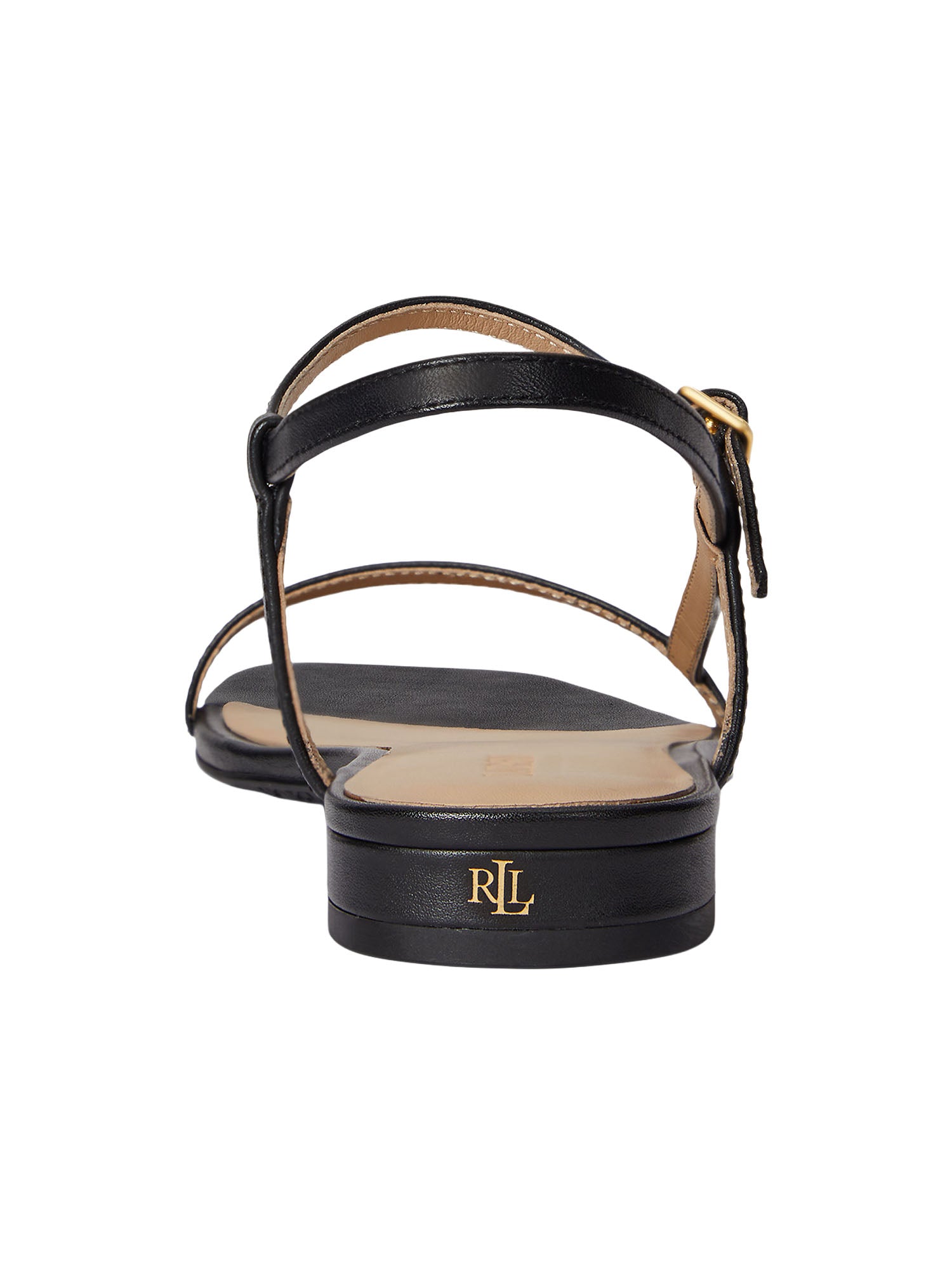 Lauren Ralph Lauren Sandali in Pelle Nappa Nero