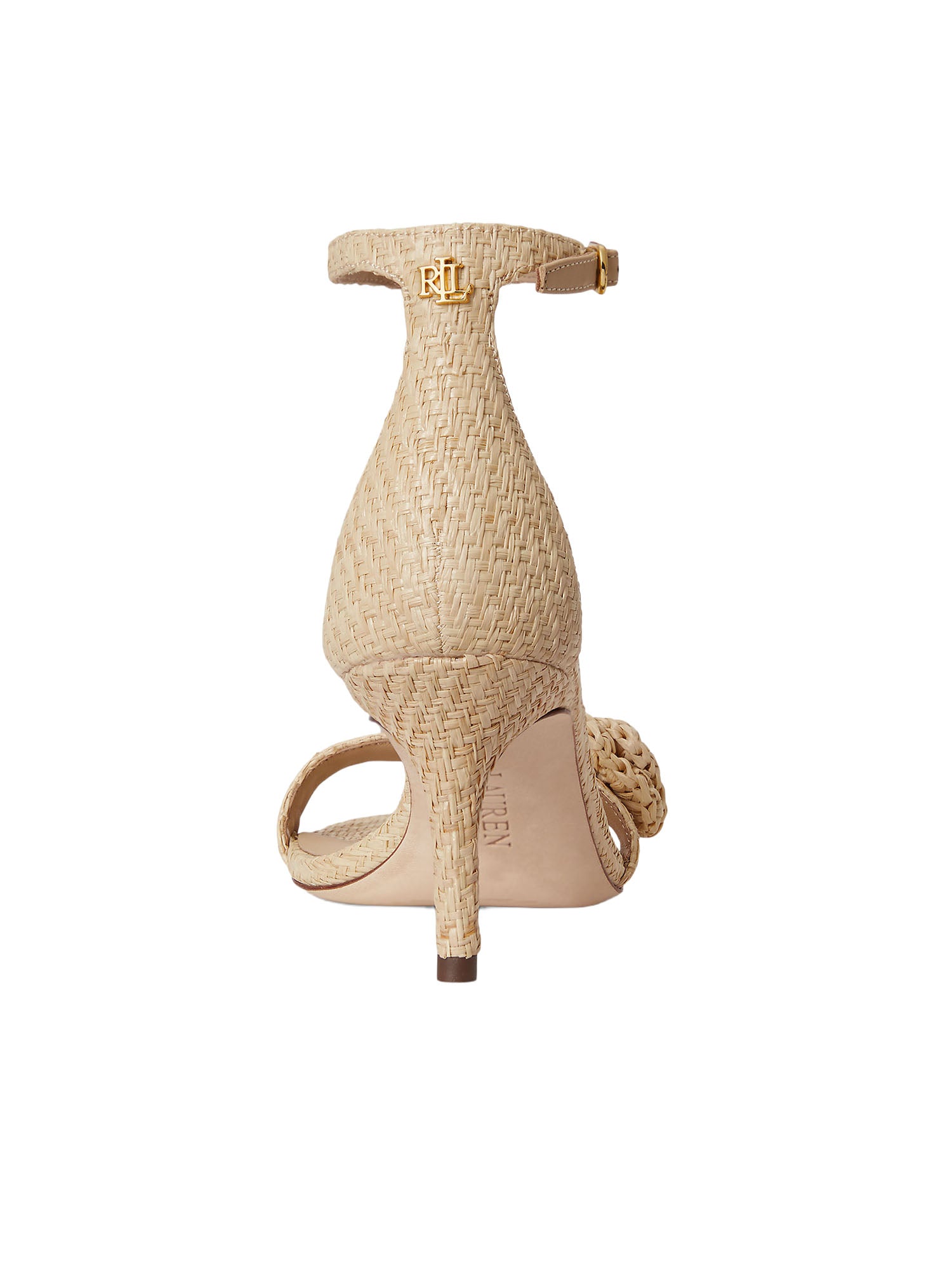 Lauren Ralph Lauren Tacco Allie con tomaia in rafia intrecciata Giallo