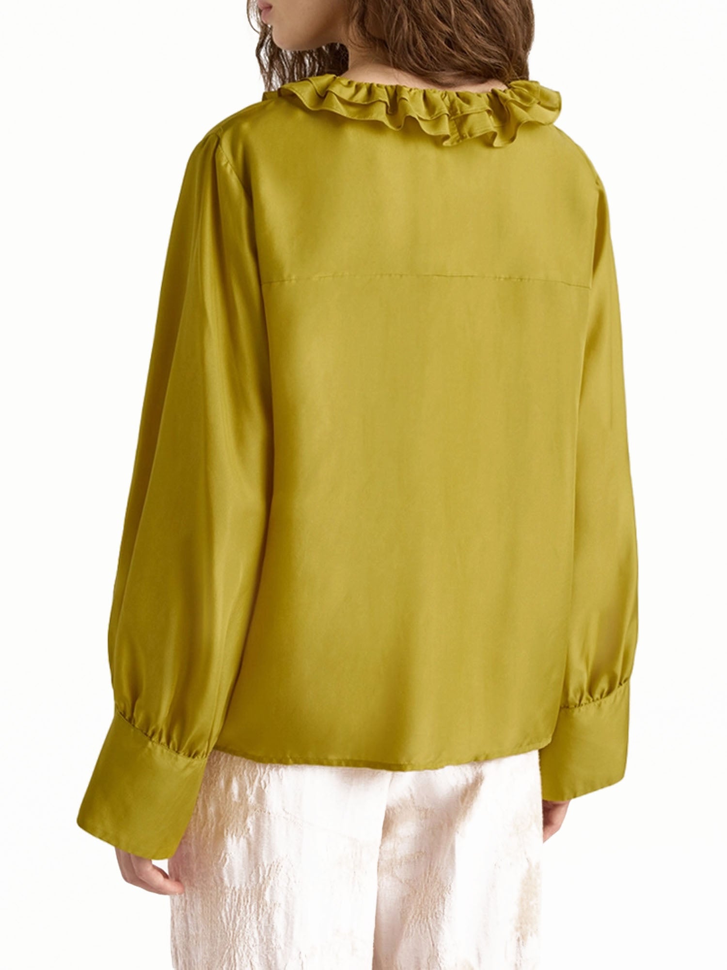 Momonì Blusa Montoya in Habutai Giallo