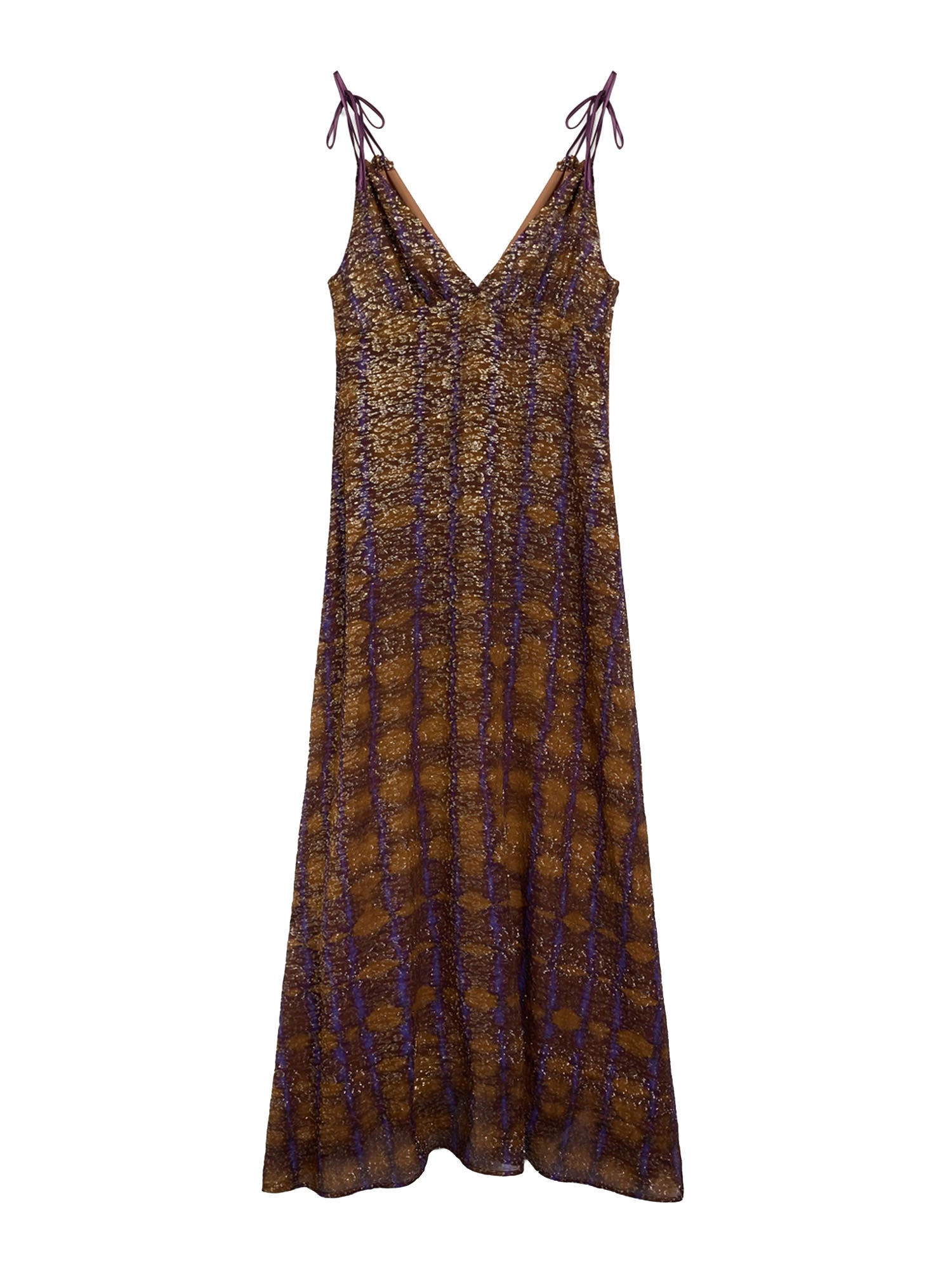 Momonì Vestito Dulce in Fil Coupè Multicolore